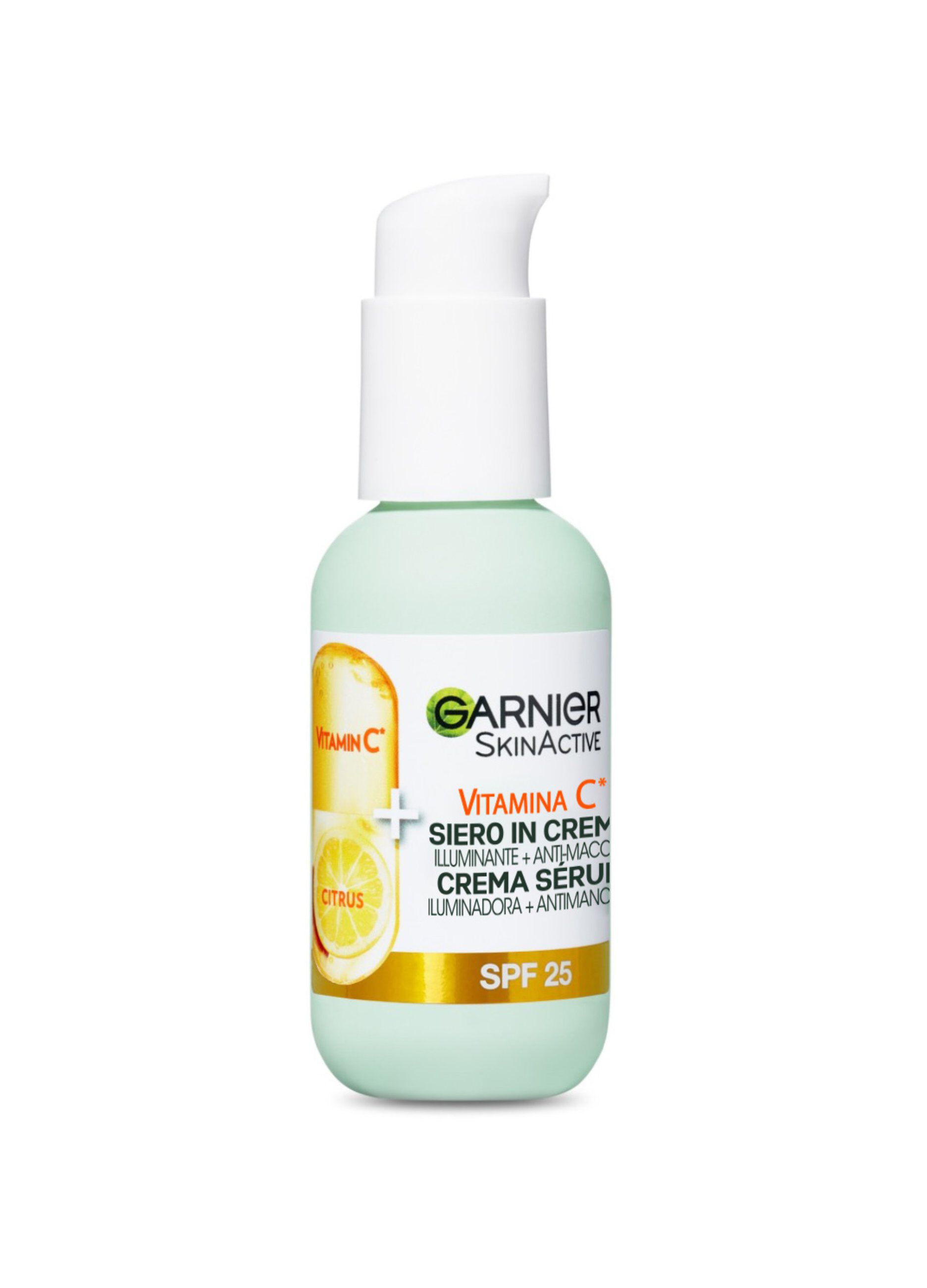 Garnier SkinActive, Siero in Crema Vitamina C, Illuminante 2 in 1 con Siero Vitamina C + Crema Idratante SPF25, Anti-Macchie, 50ml._0