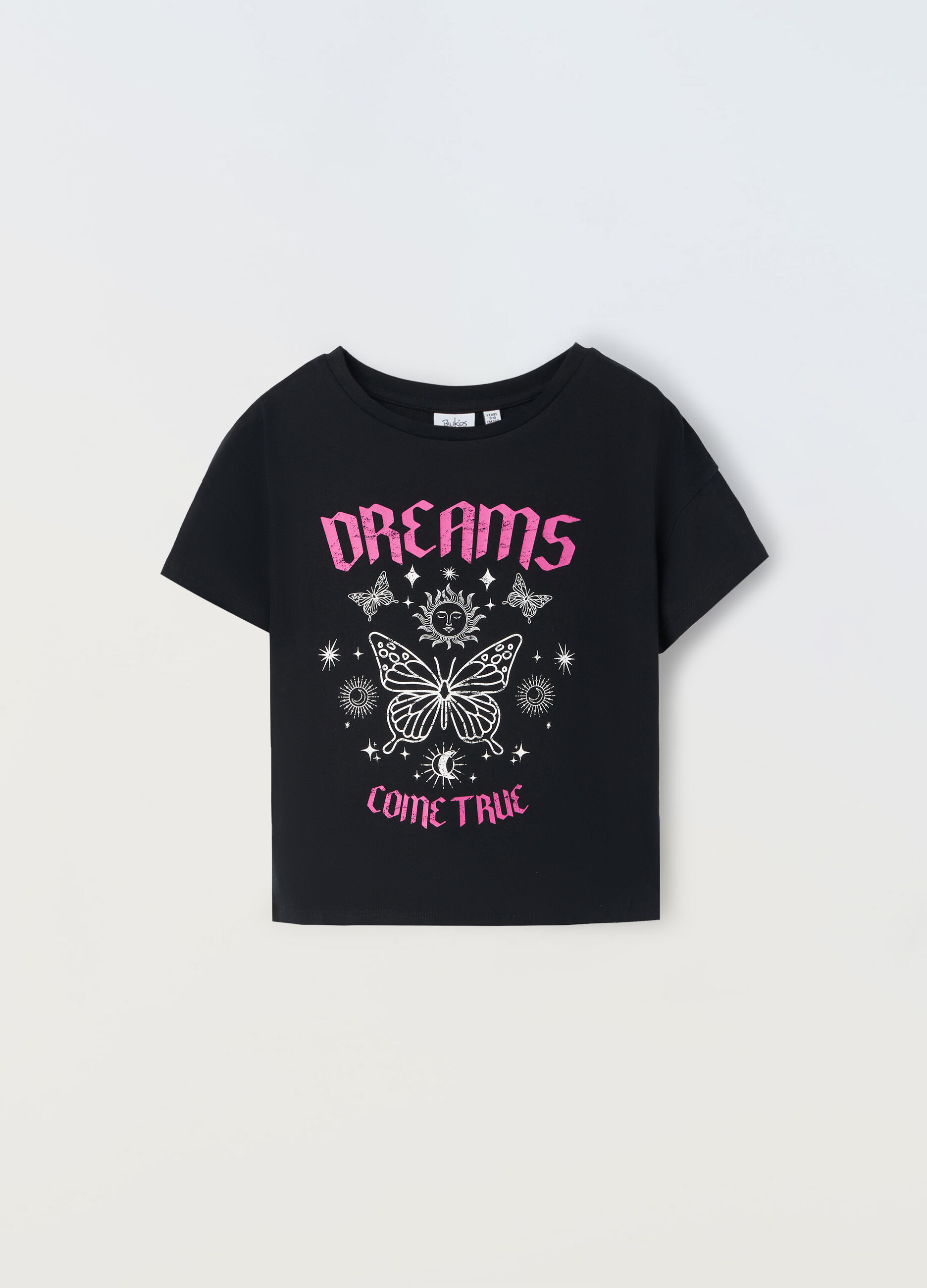 T-shirt in puro cotone con stampa ragazza