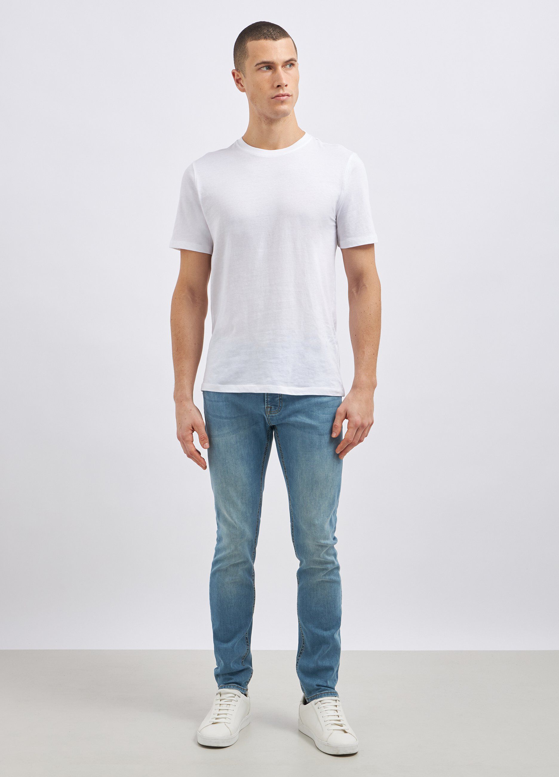 Jeans slim fit misto cotone uomo_0