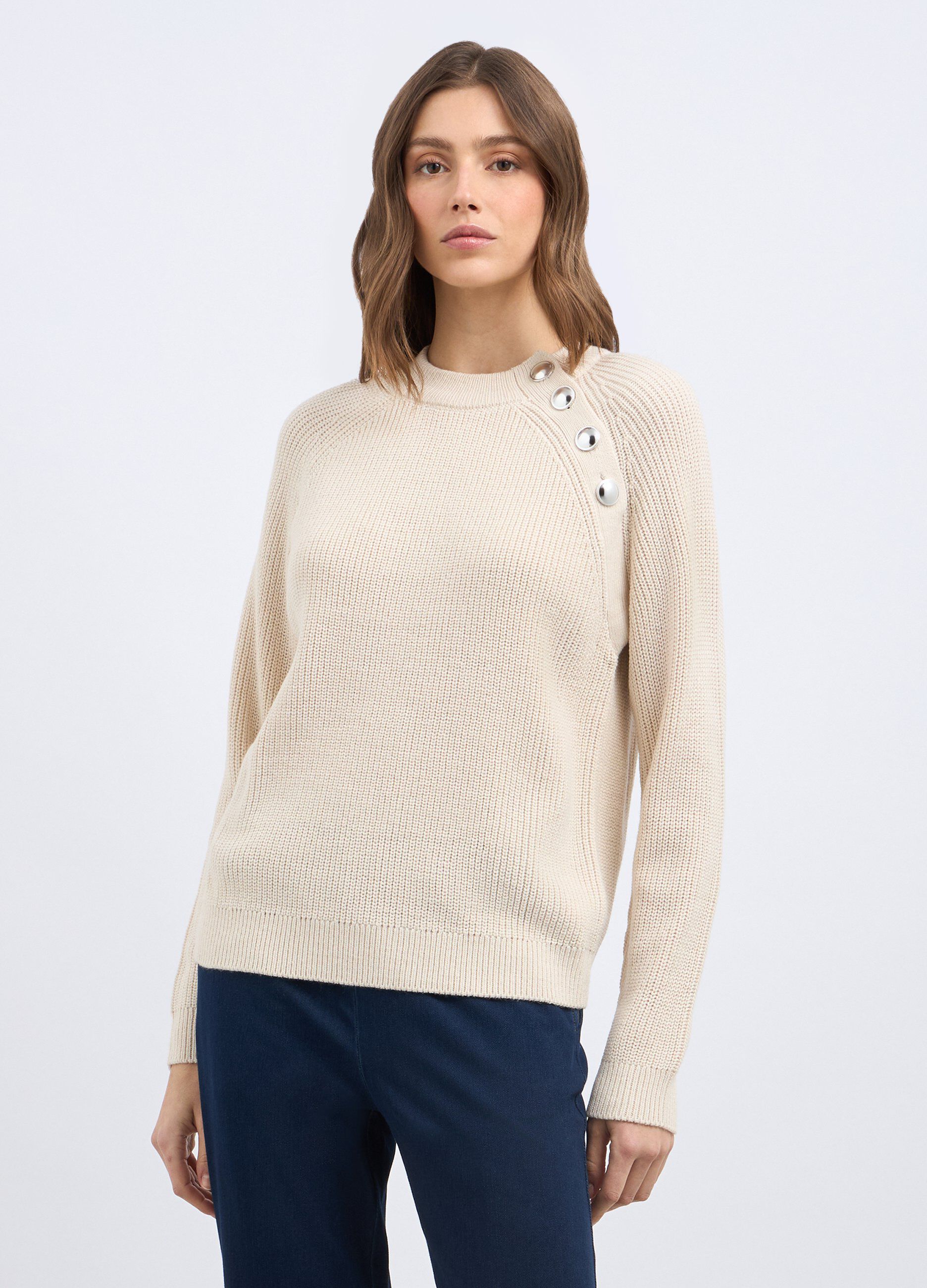 Pullover tricot con manica raglan donna_0