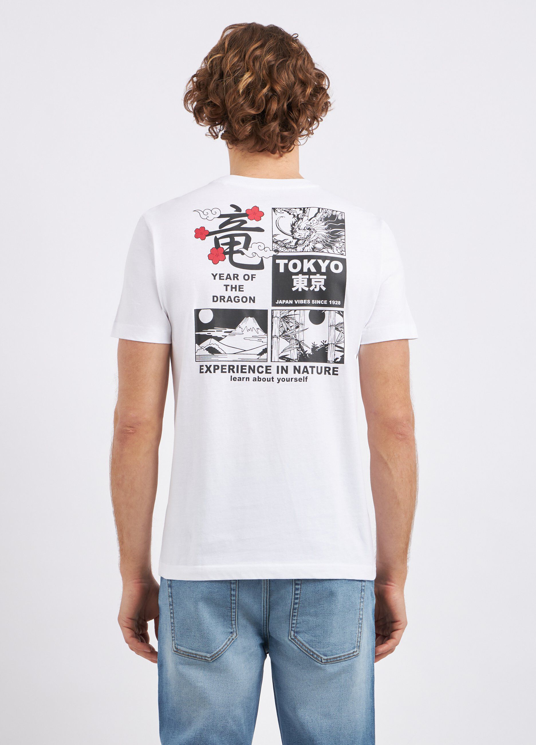 T-shirt in puro cotone con stampa uomo_1
