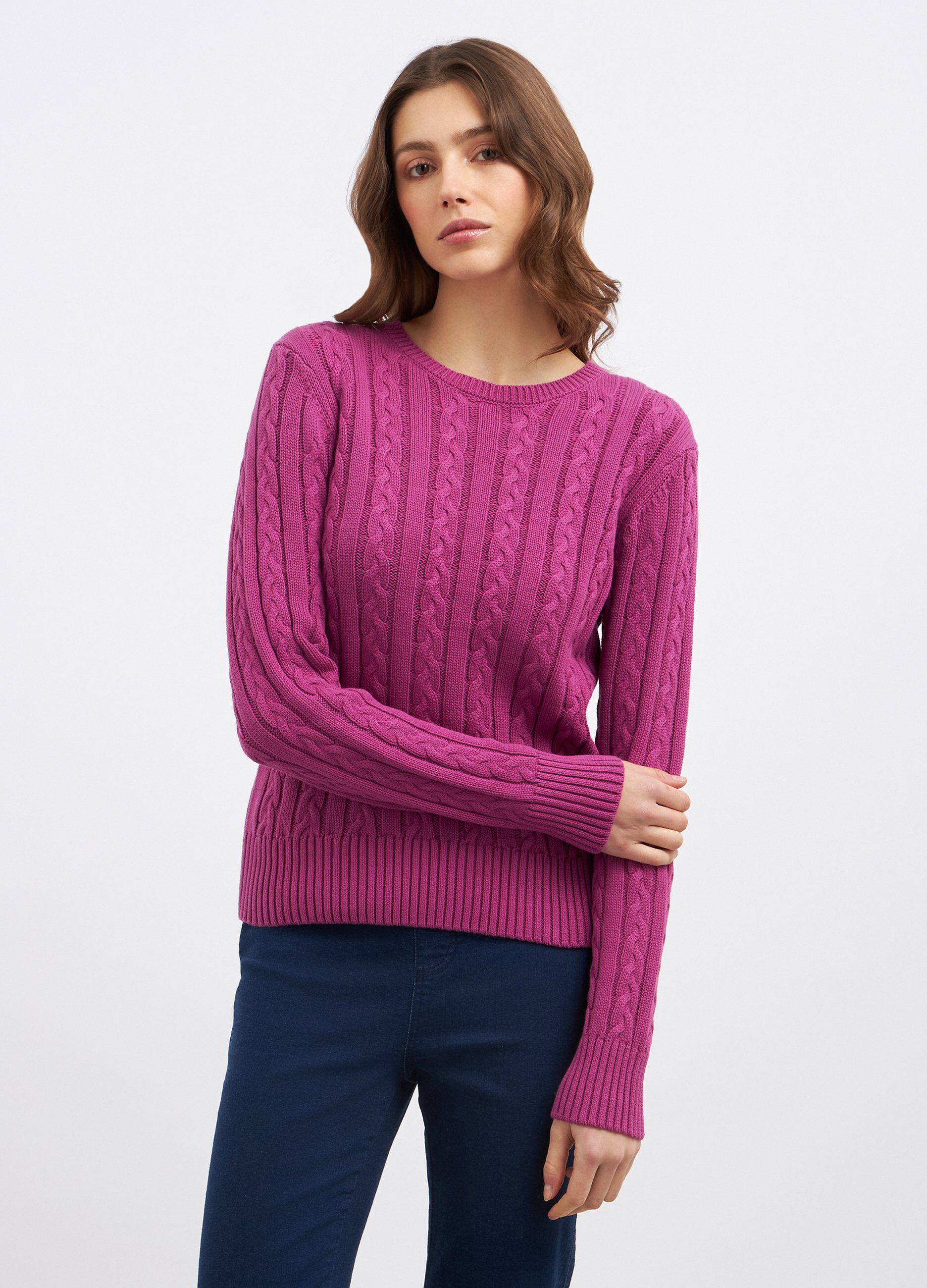 Pullover tricot in puro cotone donna_0
