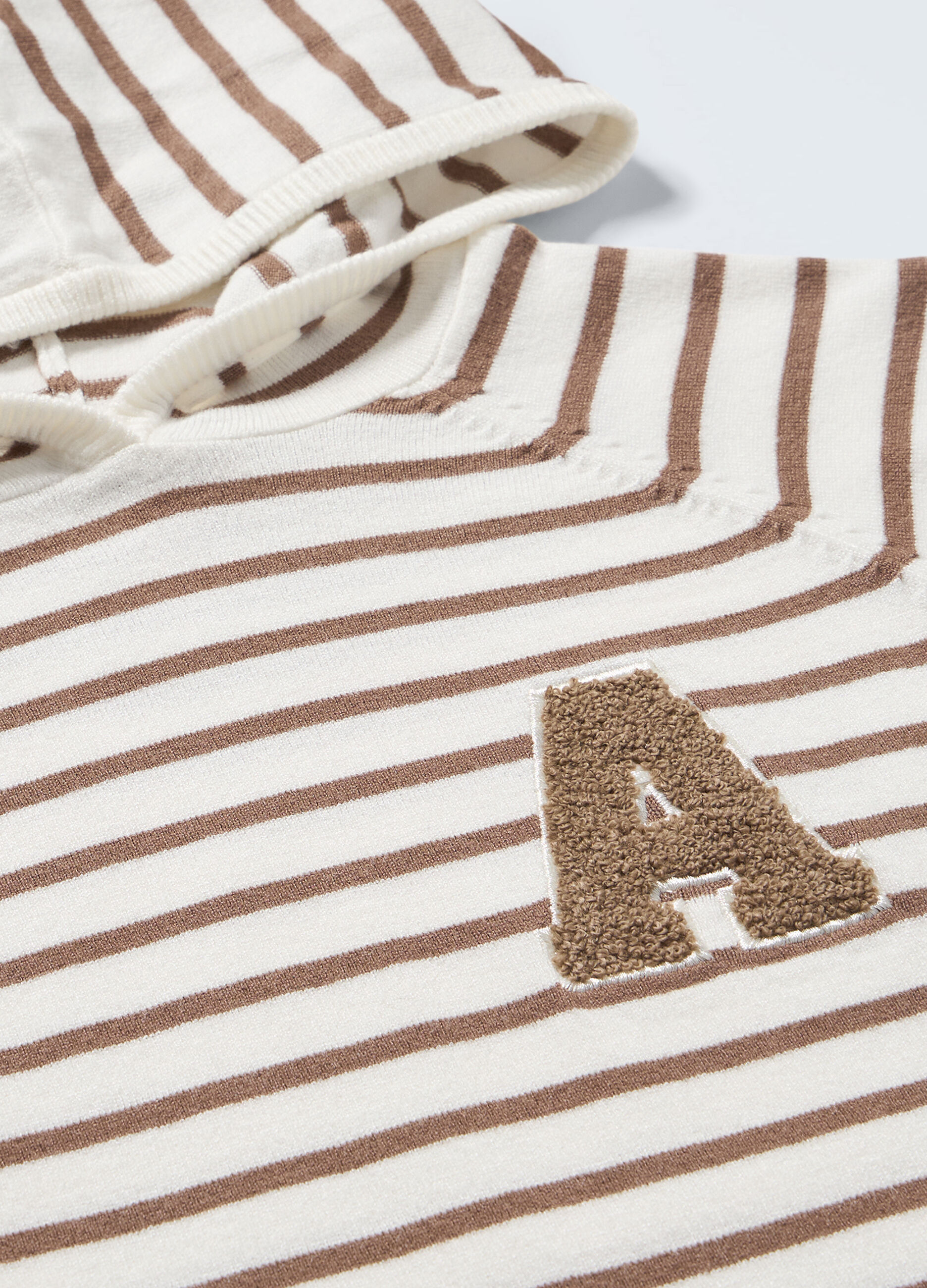 Tricot a righe con cappuccio bambino_1