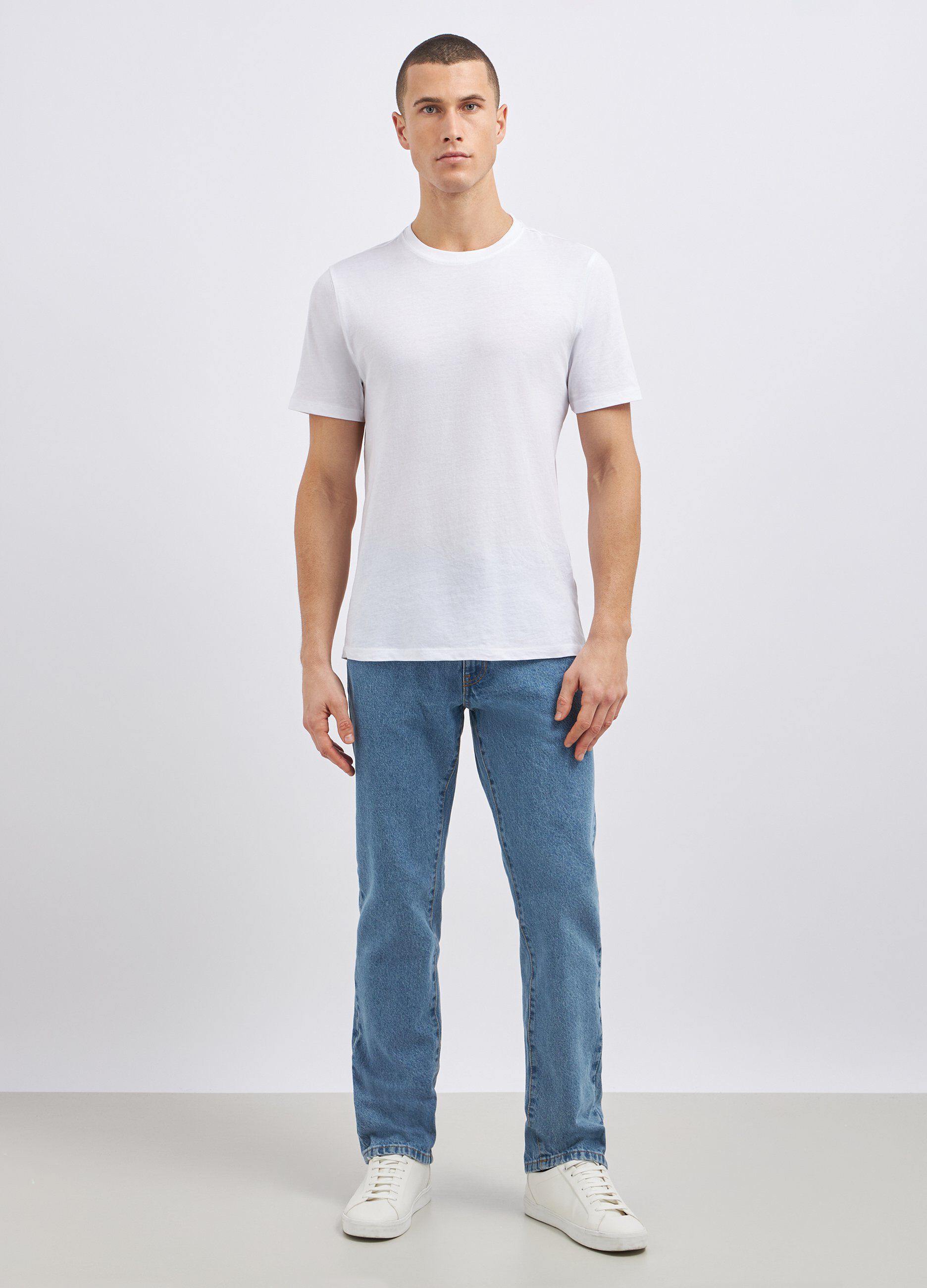 Jeans regular fit in puro cotone uomo_0