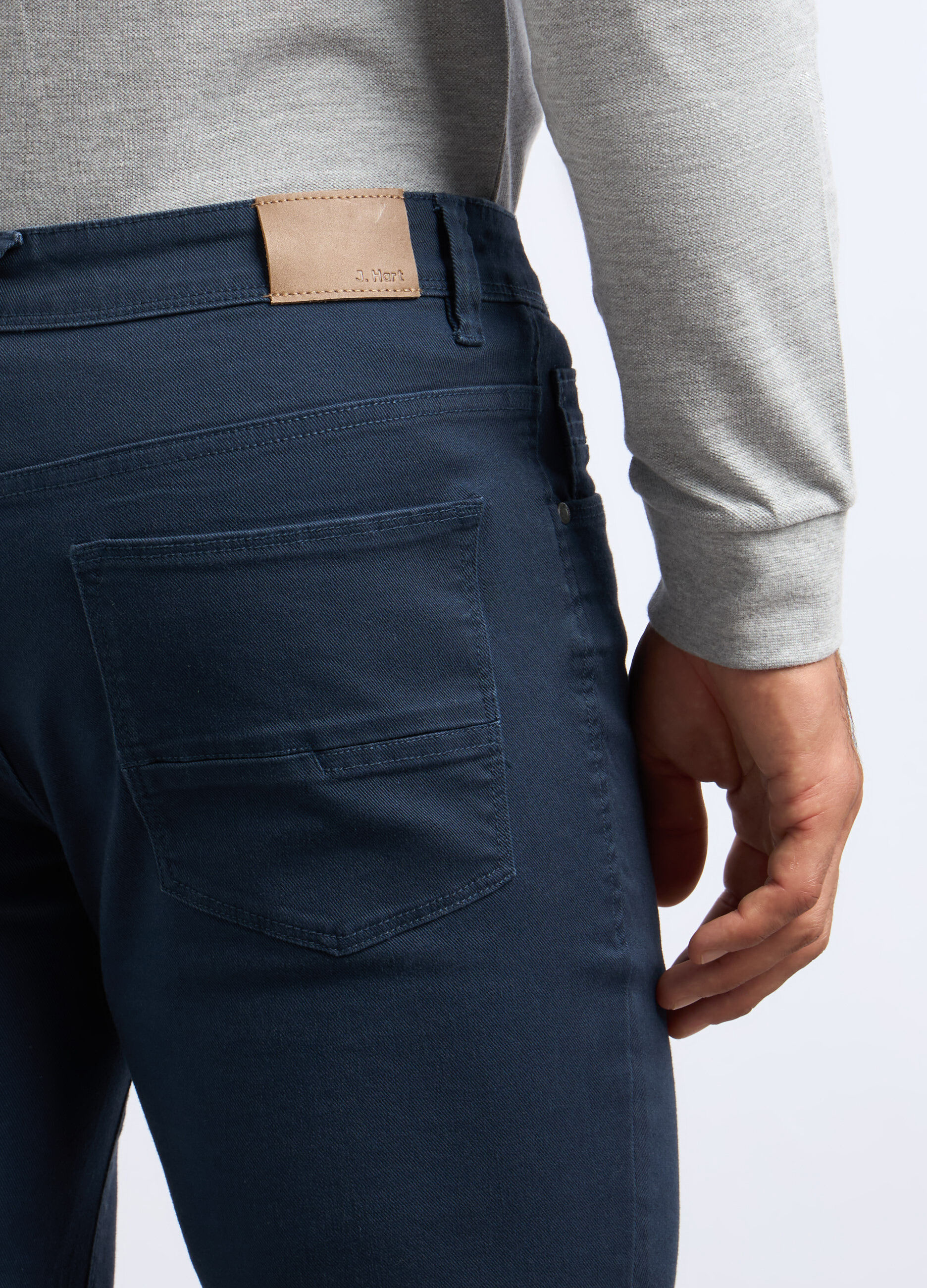 Pantaloni in twill di cotone stretch uomo_2