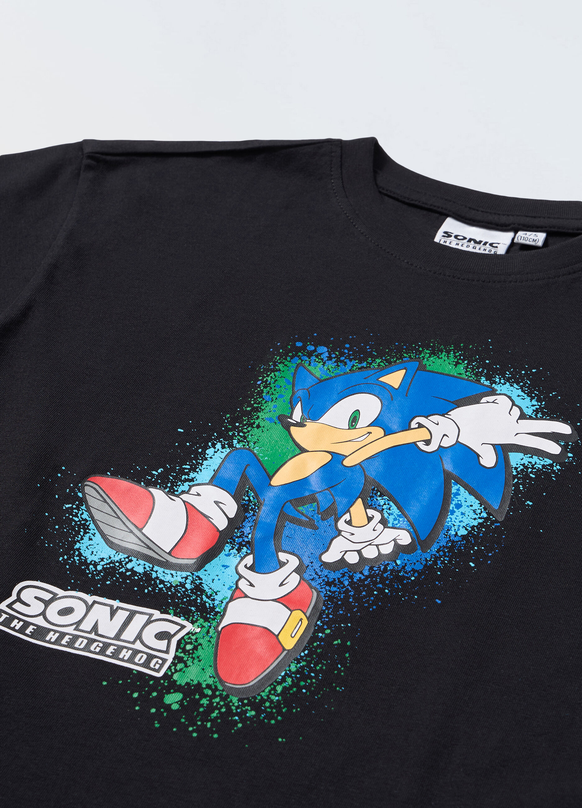 T-shirt Sonic in puro cotone bambino_1