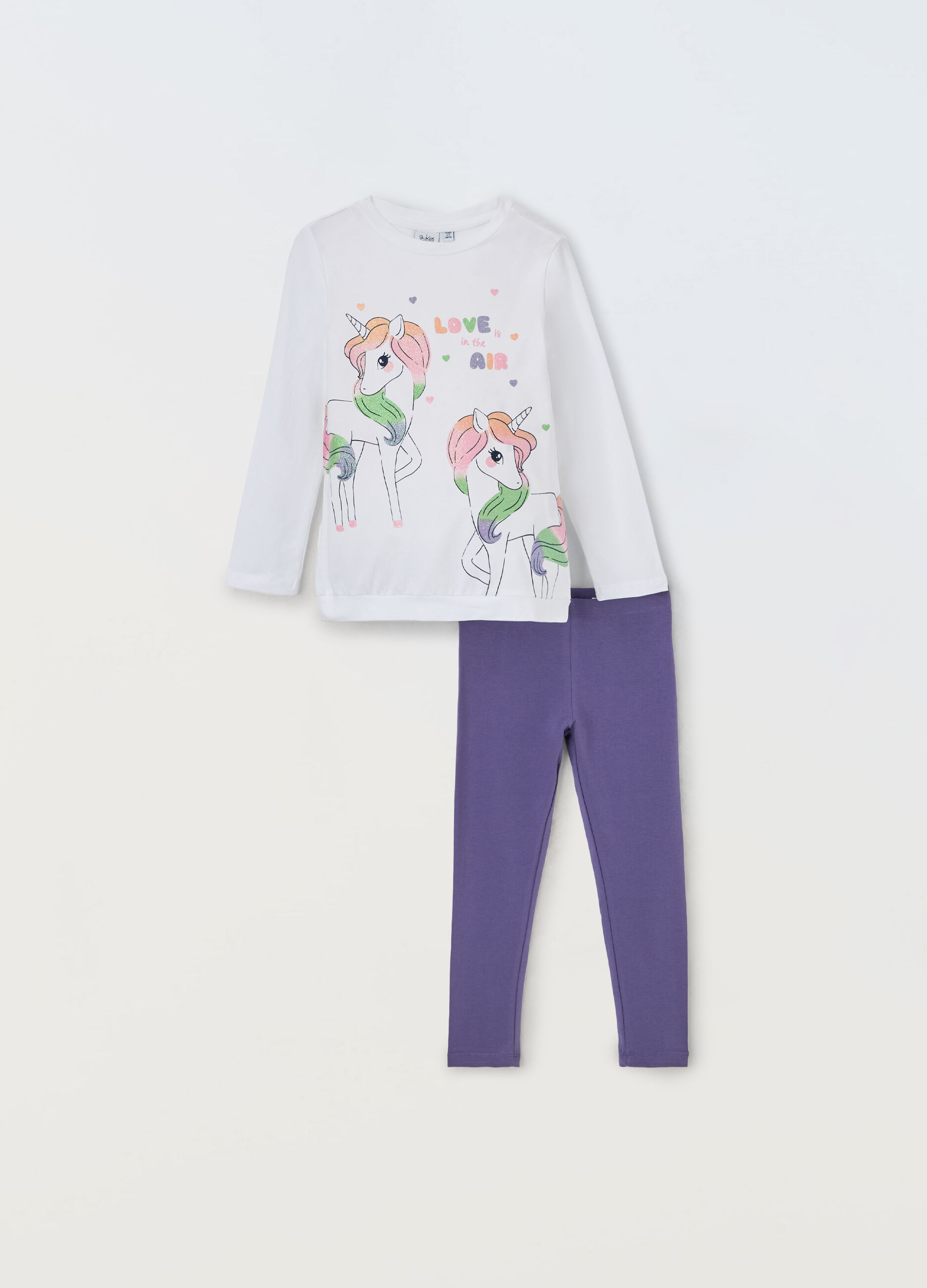 Jogging set in cotone stretch bambina_0