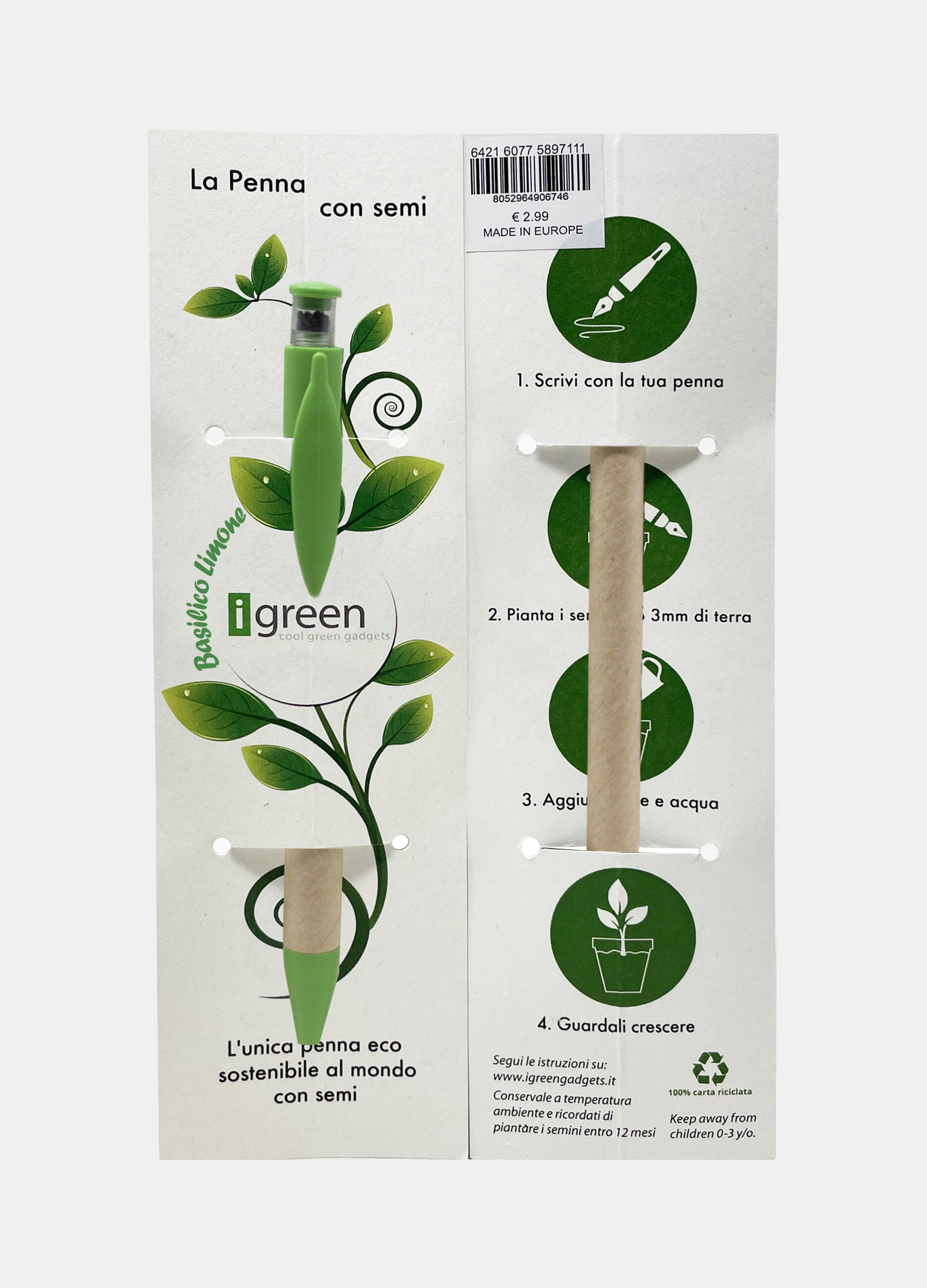 Penna I green ecosostenibile con semi Made in Italy_0
