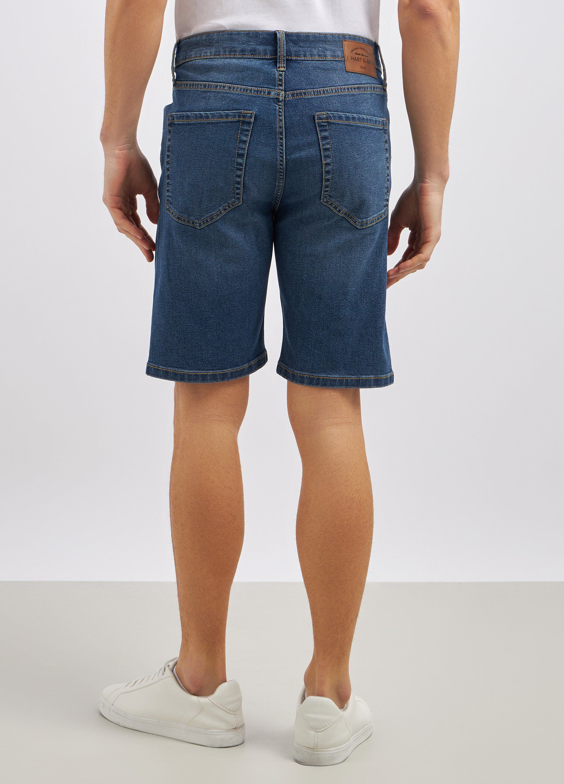 Shorts in denim di misto cotone uomo_2