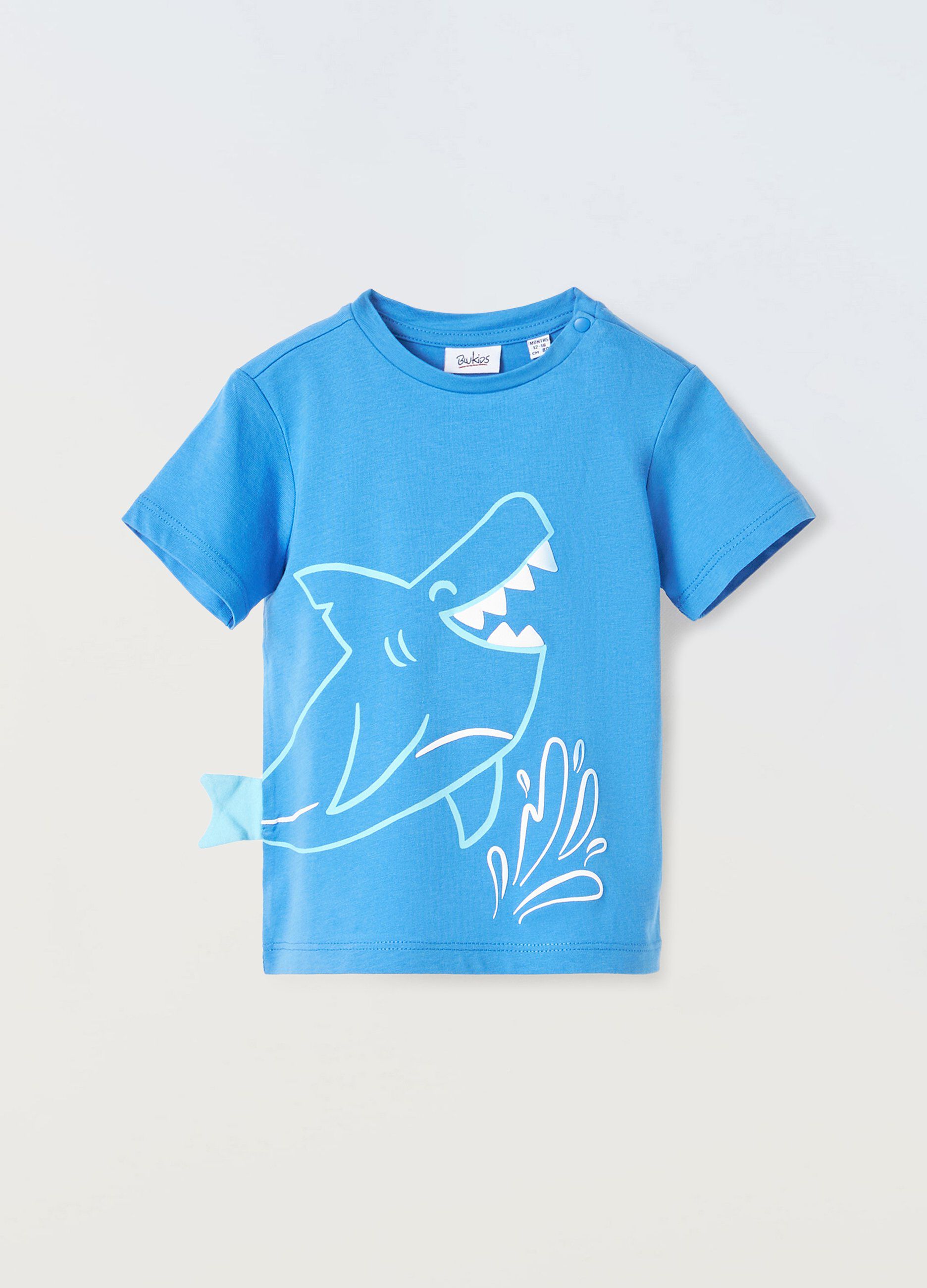 T-shirt in puro cotone con applicazione neonato_0