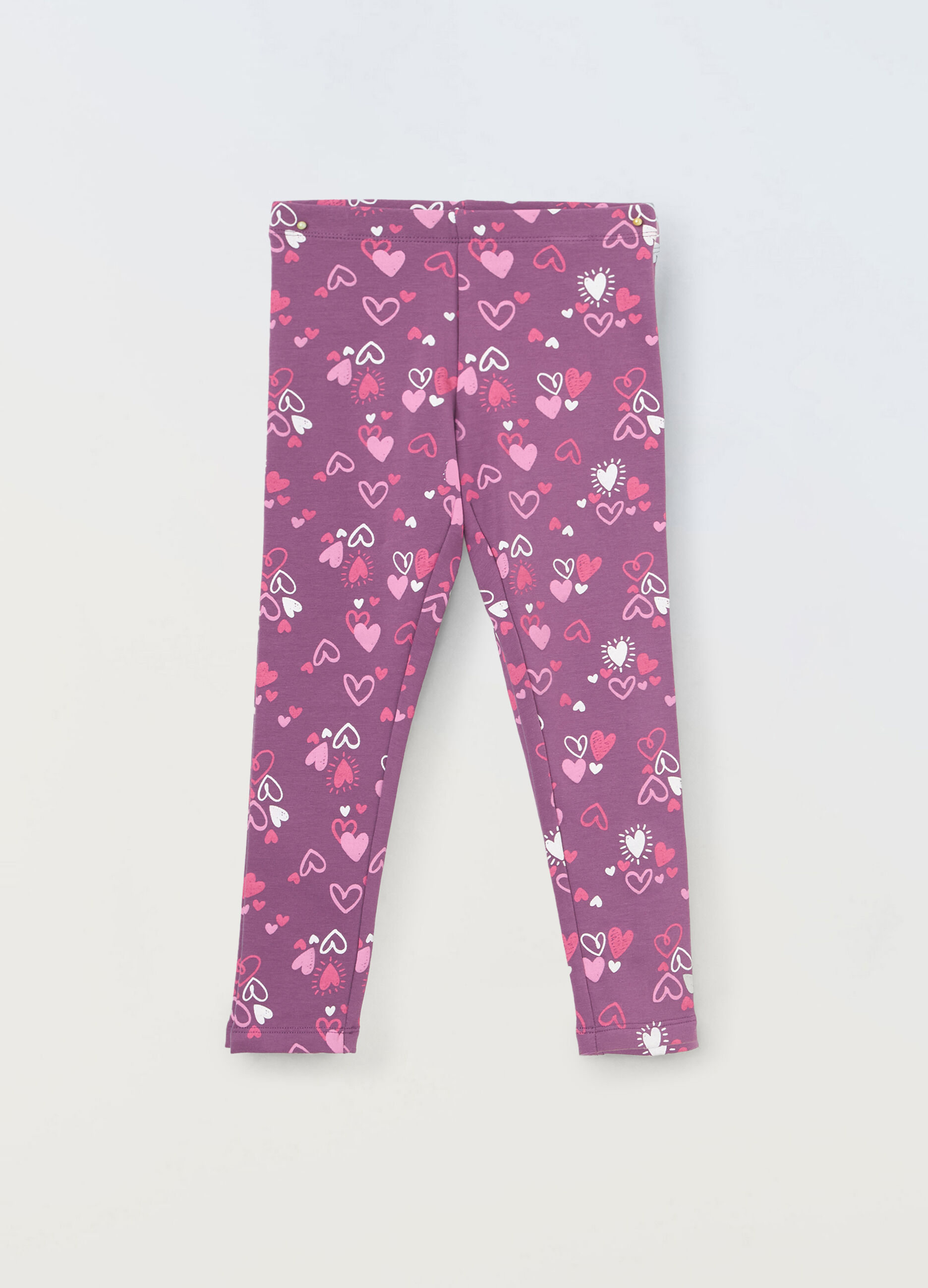 Leggings in french terry stretch bambina_0