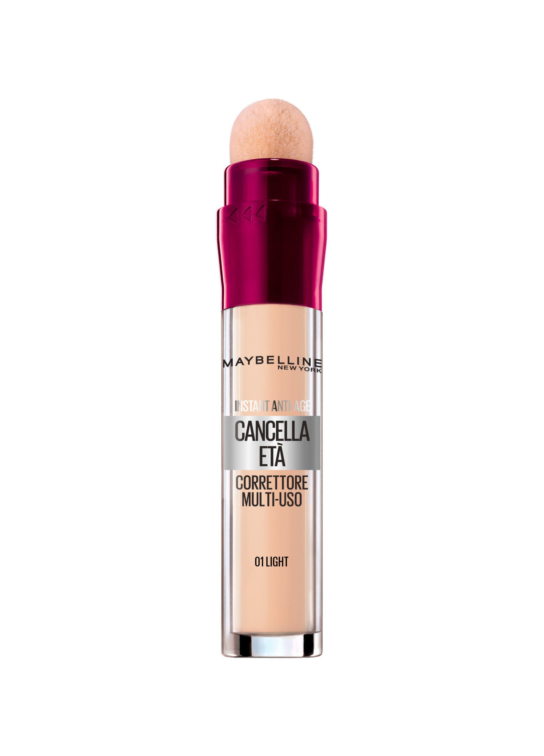 Maybelline New York Correttore Liquido Il Cancella Età, con Bacche di Goji e Haloxyl, Copre Occhiaie e Piccole Rughe, 01 Light, 6.8 ml._0