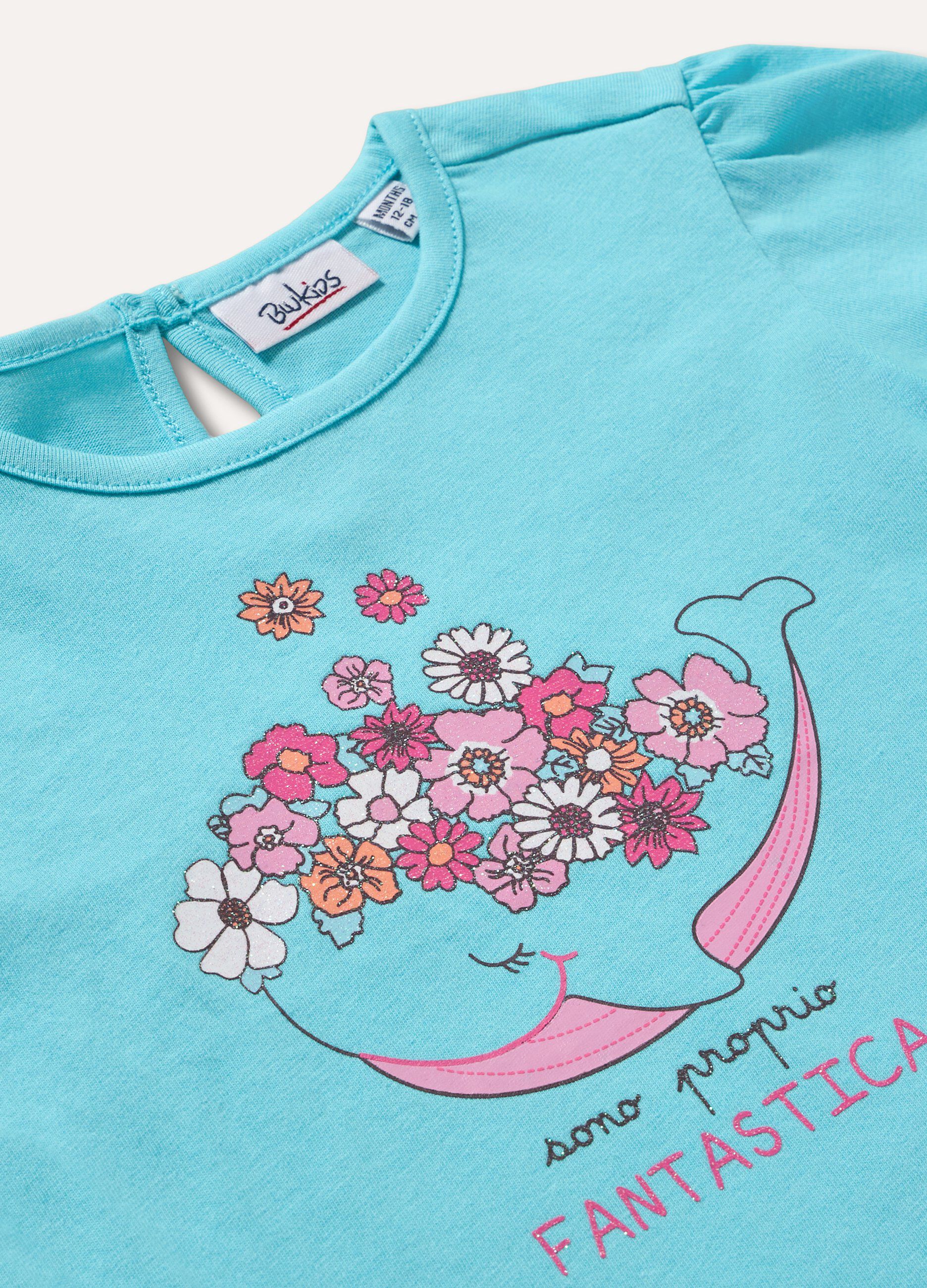 T-shirt in puro cotone con stampa neonata_1