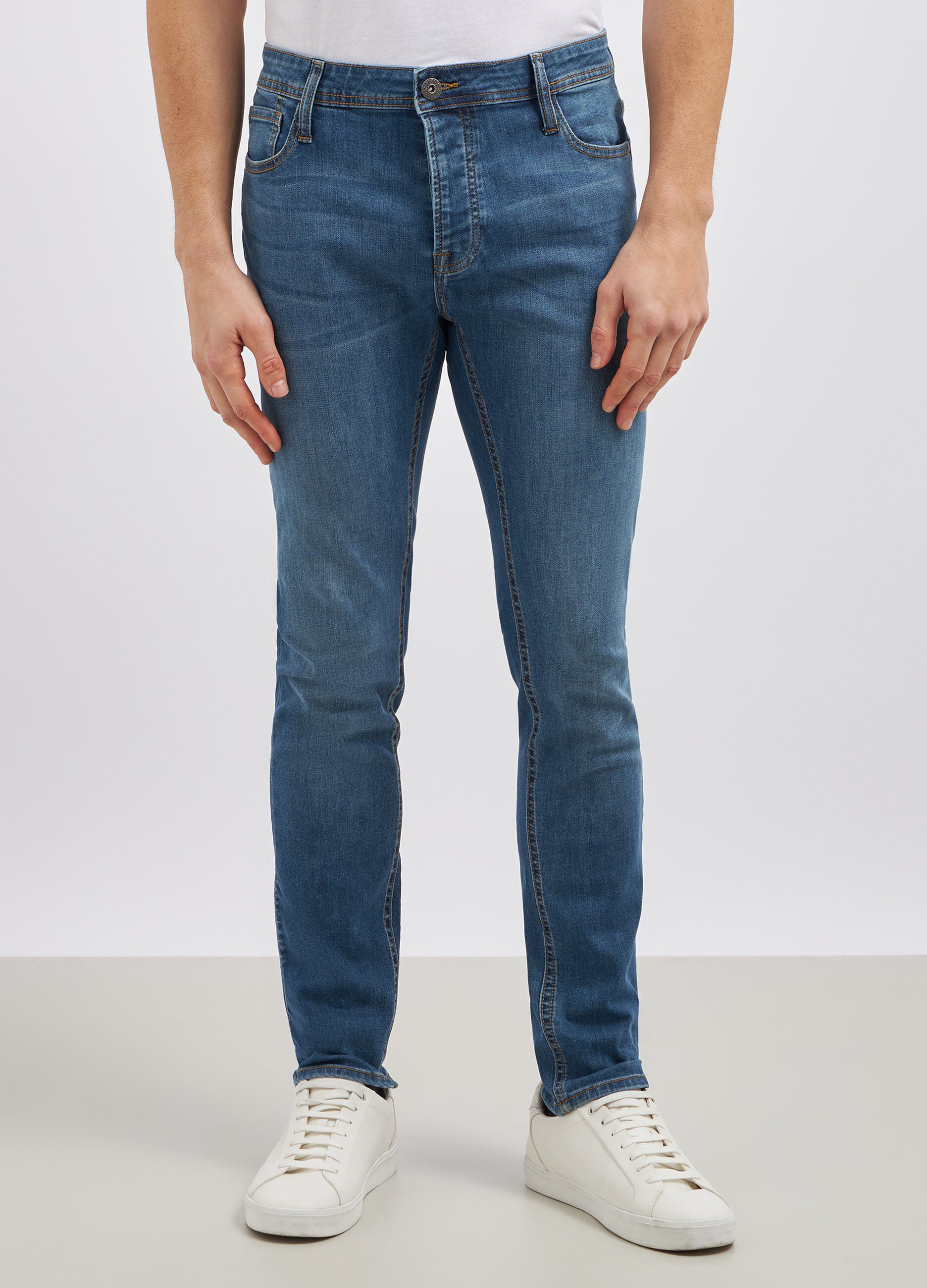 Jeans slim fit misto cotone uomo_1