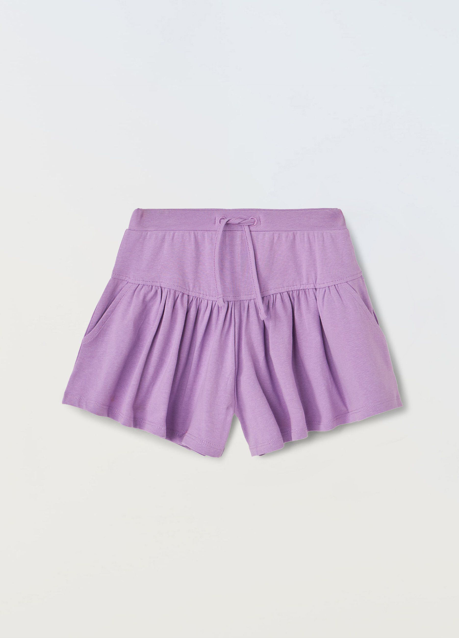 Shorts in cotone stretch bambina_0