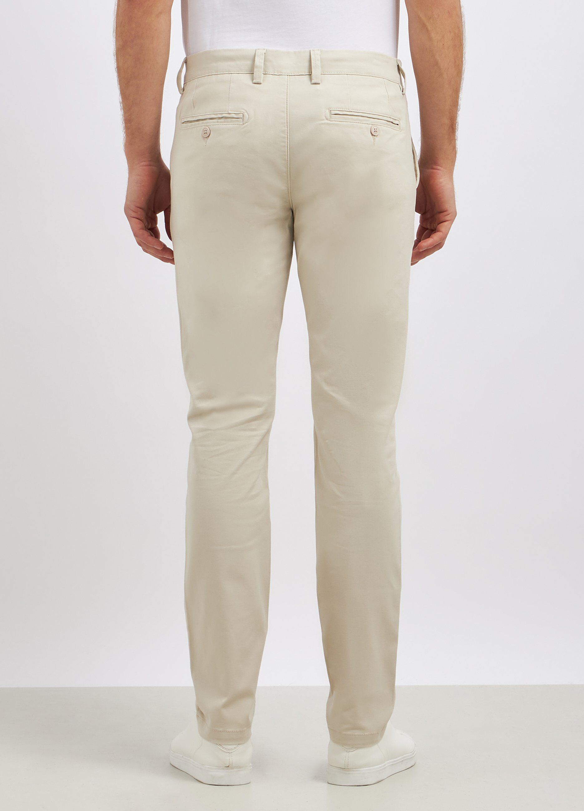 Pantaloni chino in cotone stretch uomo_1