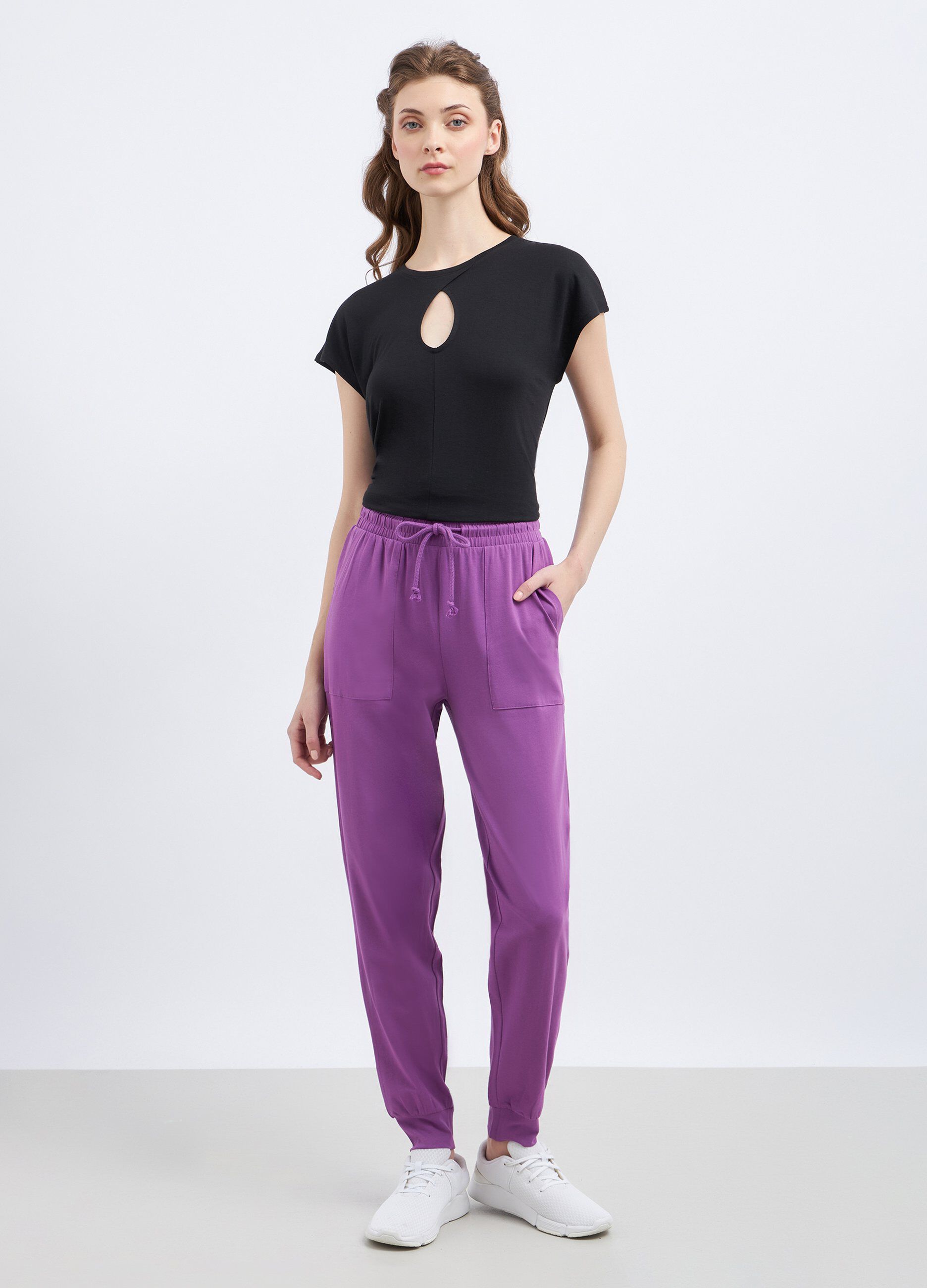 Jogger in cotone stretch Holistic Fitness donna_0