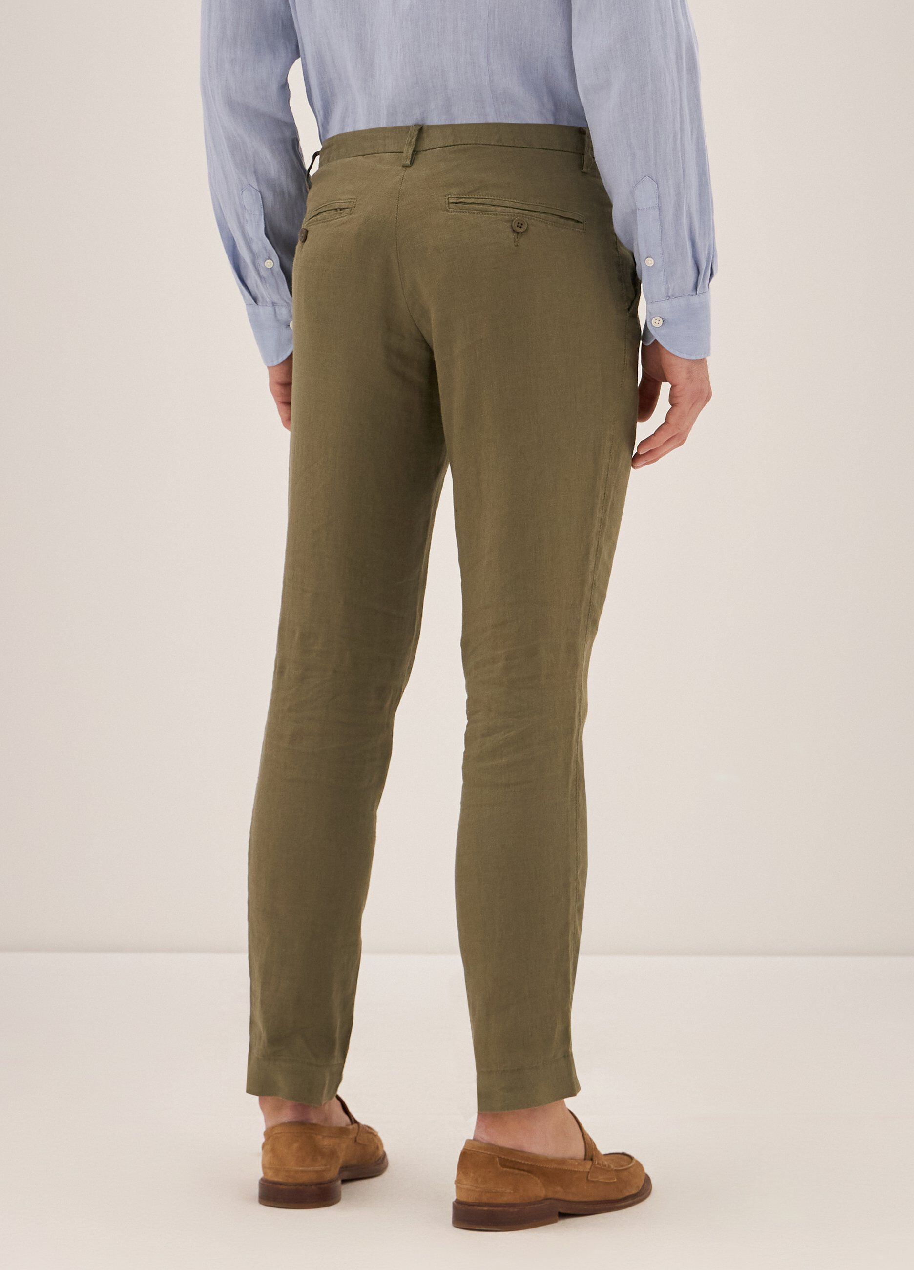 Pantaloni Rumford in puro lino uomo_1