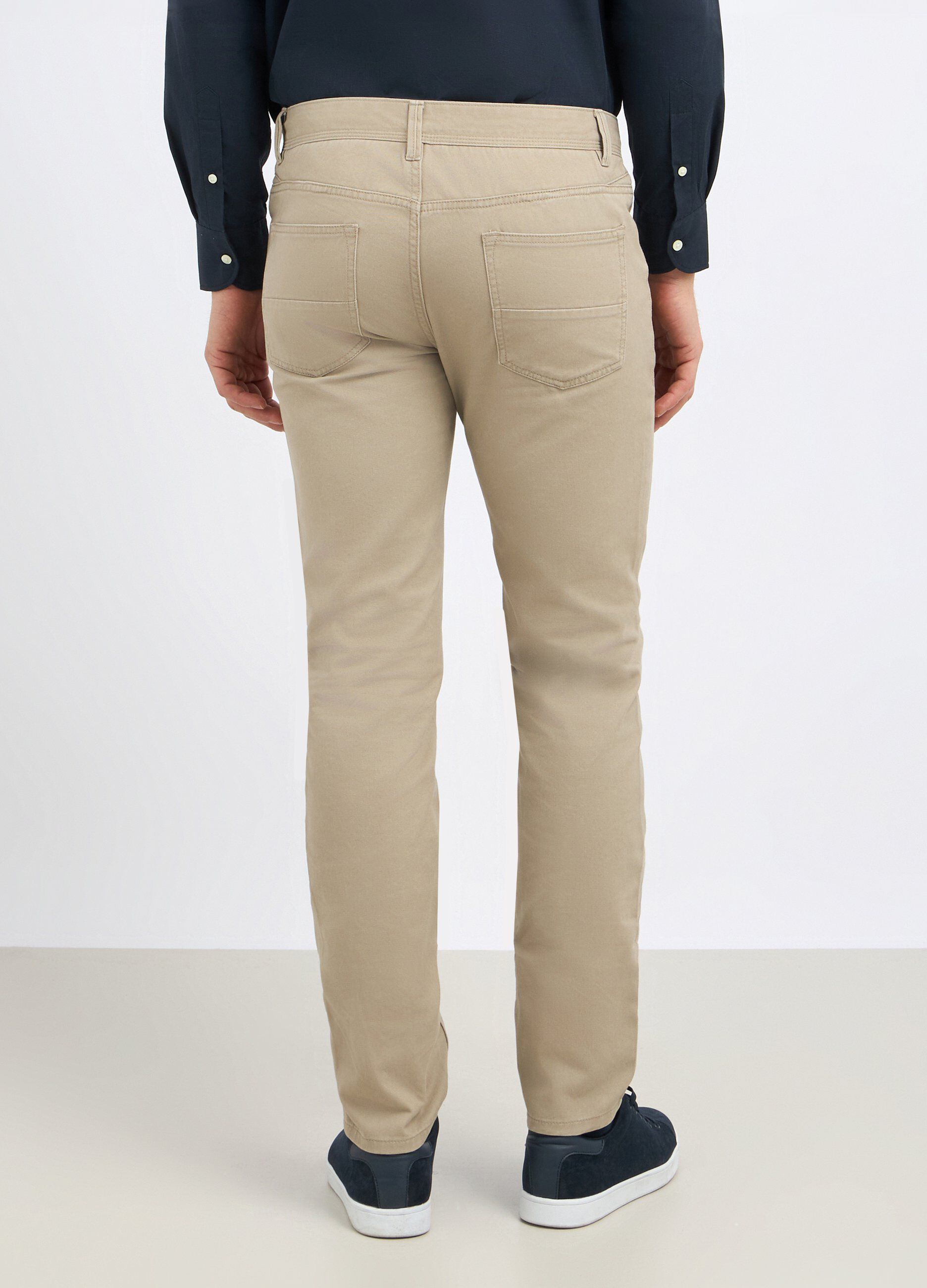 Pantaloni in puro cotone modello 5 tasche uomo_1