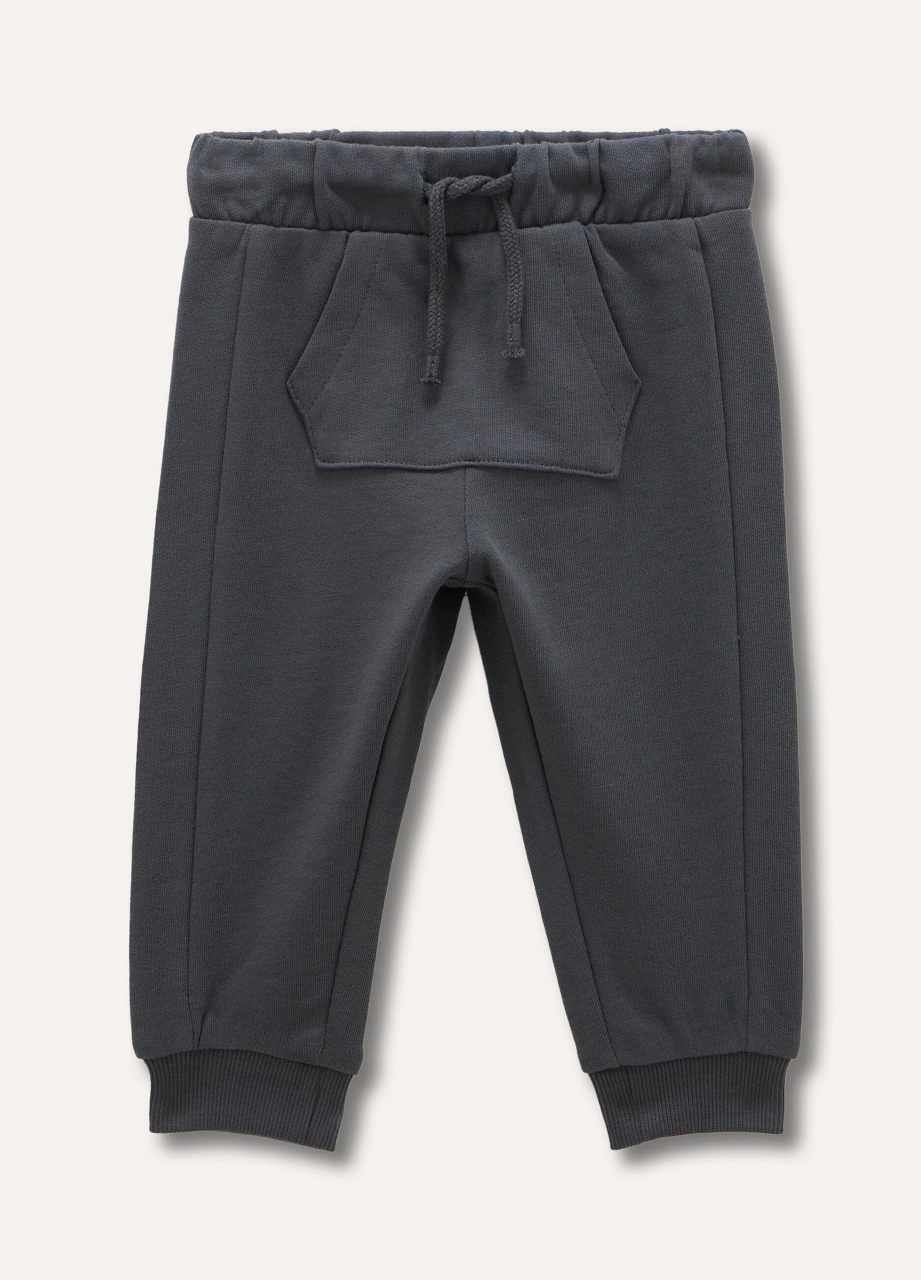 Joggers in felpa di puro cotone neonato_0