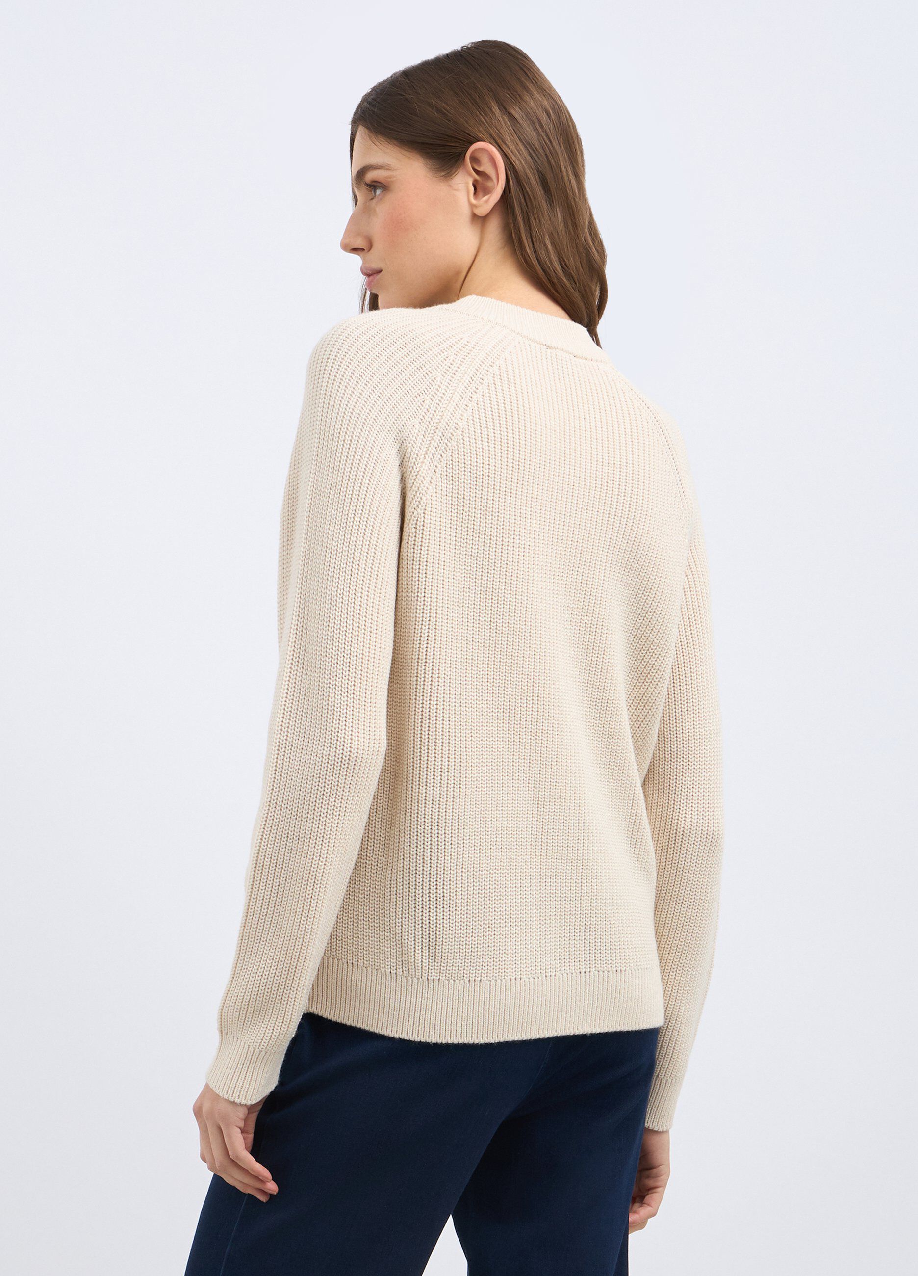Pullover tricot con manica raglan donna_1