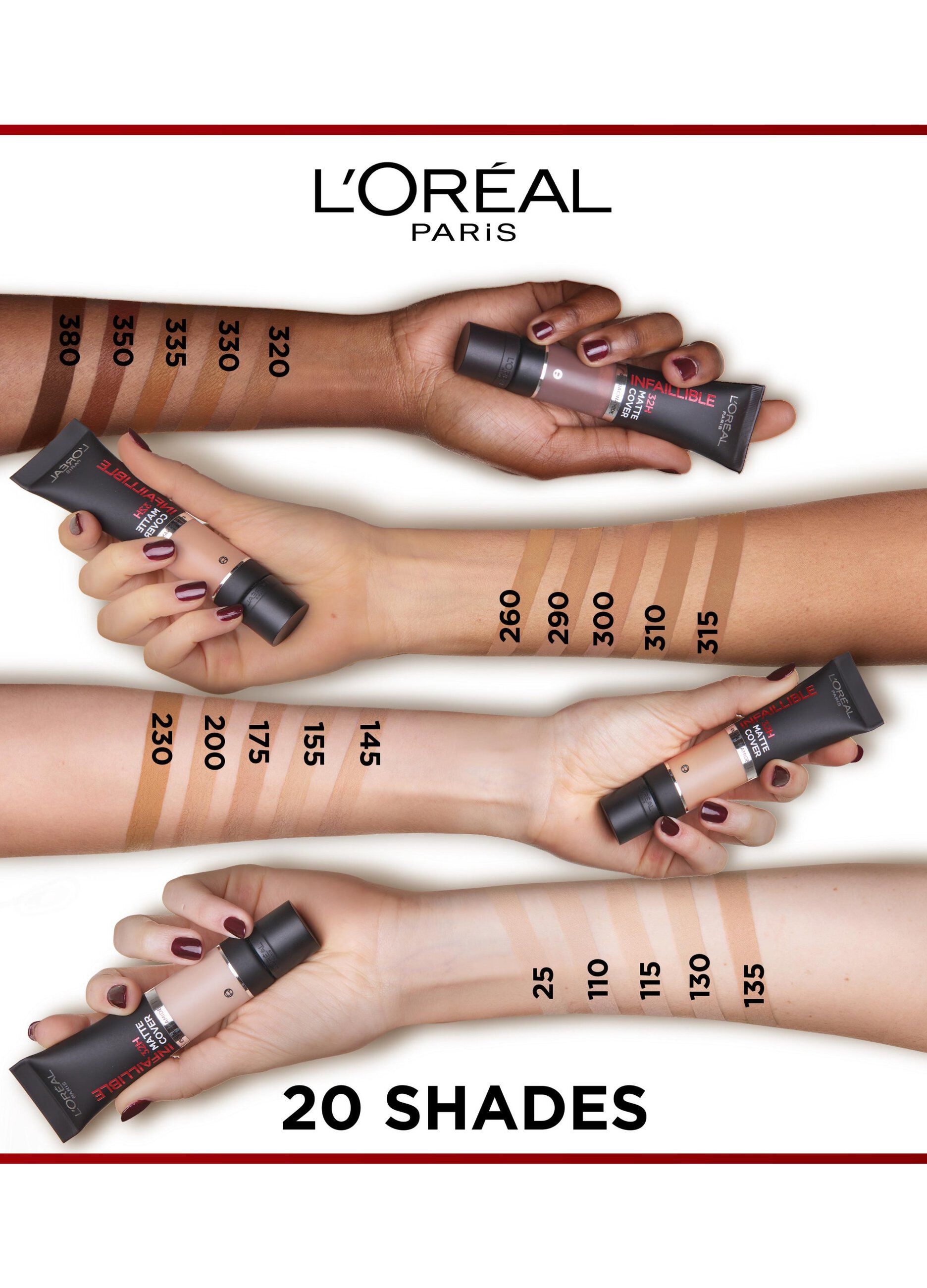 L'Oréal Paris Fondotinta Infaillible 32H Matte Cover, Make-Up dal Finish Matte Copertura Totale sulla Pelle, 200 Sable Doré, 30 ml._4