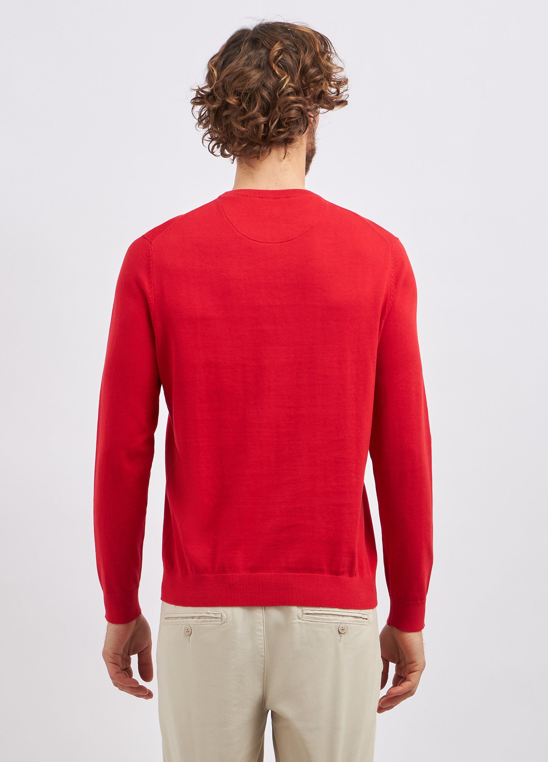 Girocollo tricot in puro cotone uomo_1