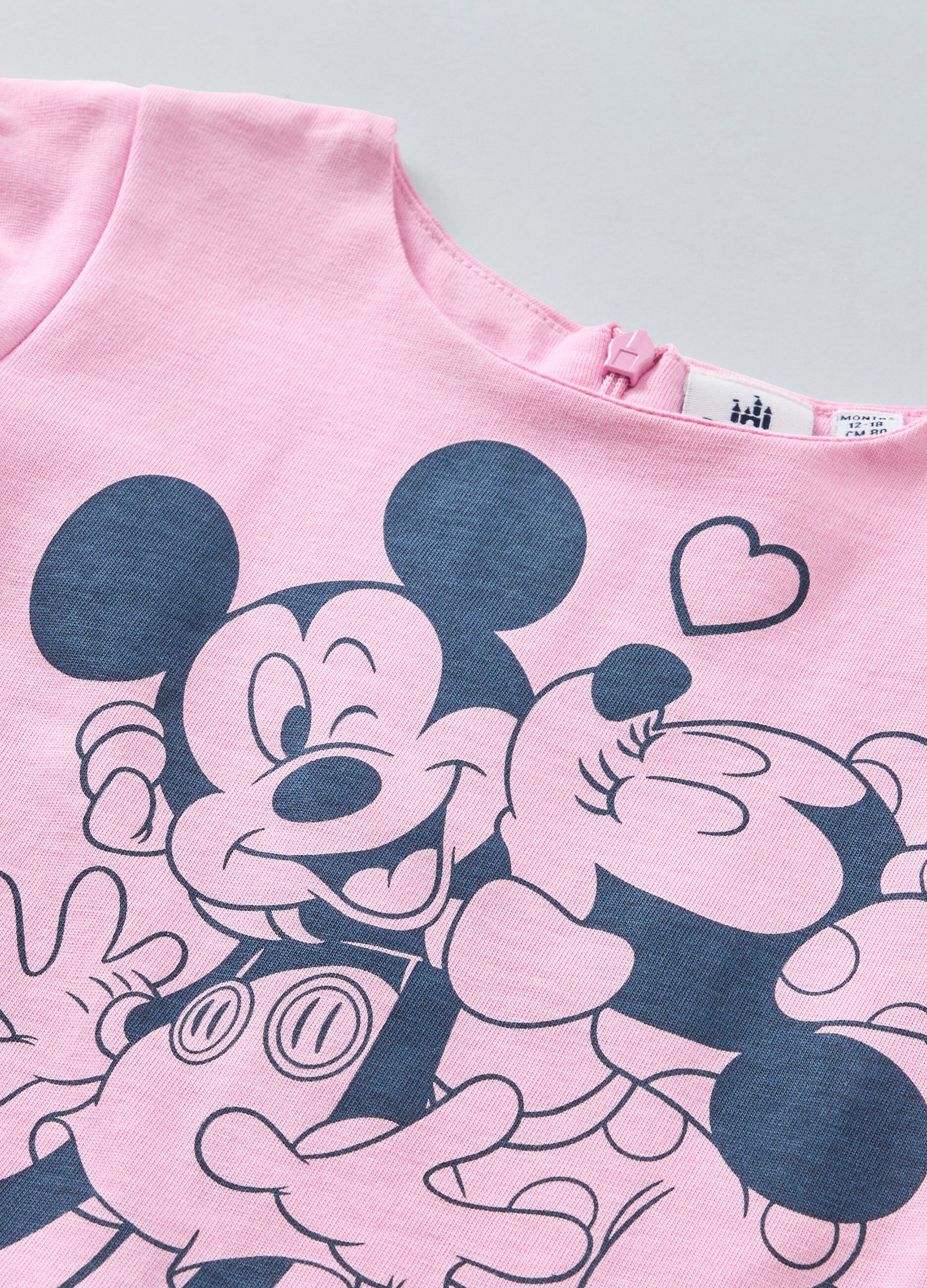 Vestito in puro cotone con stampa Disney neonata_1