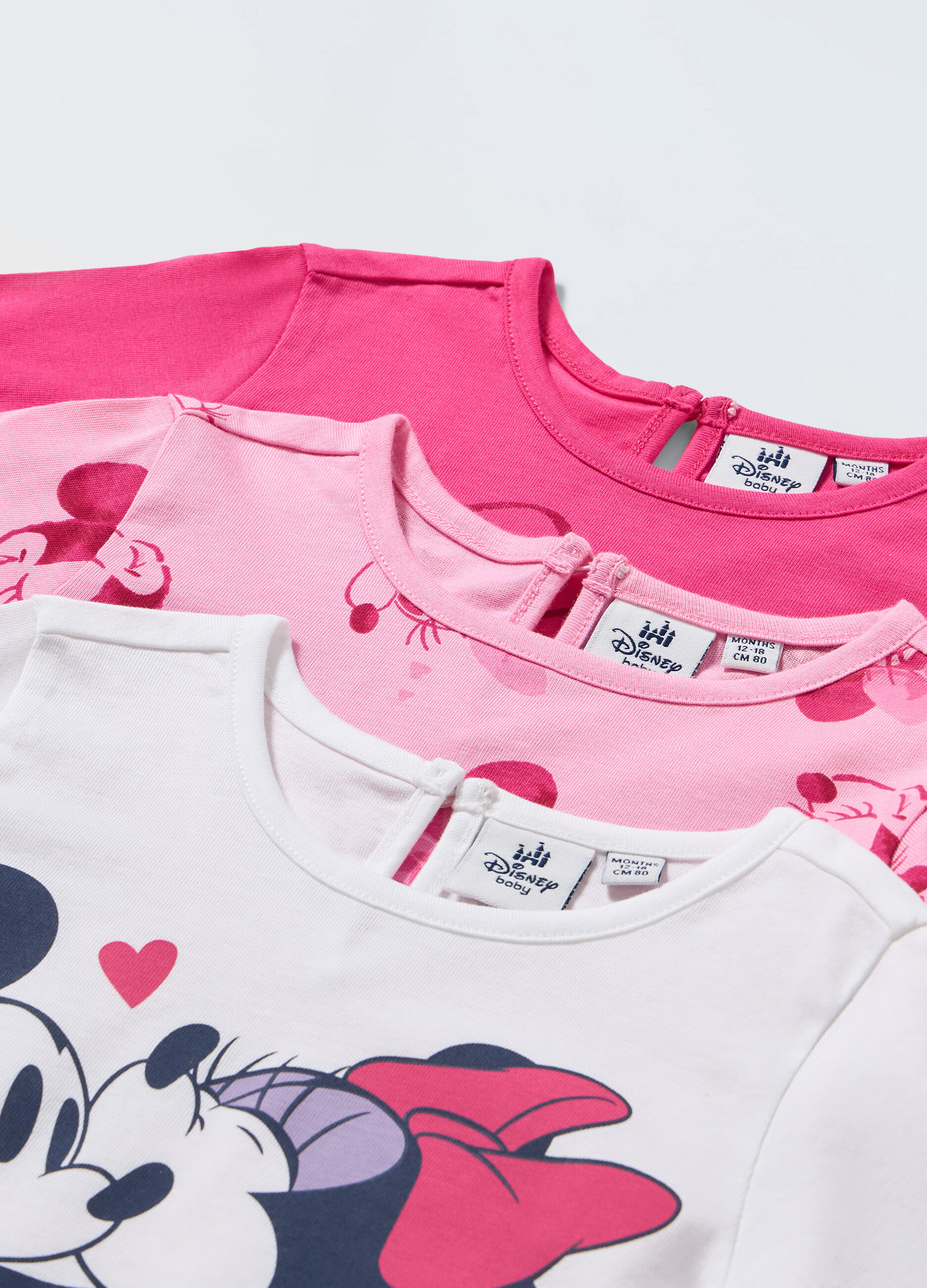 Pack 3 t-shirt Minnie in puro cotone neonata_1