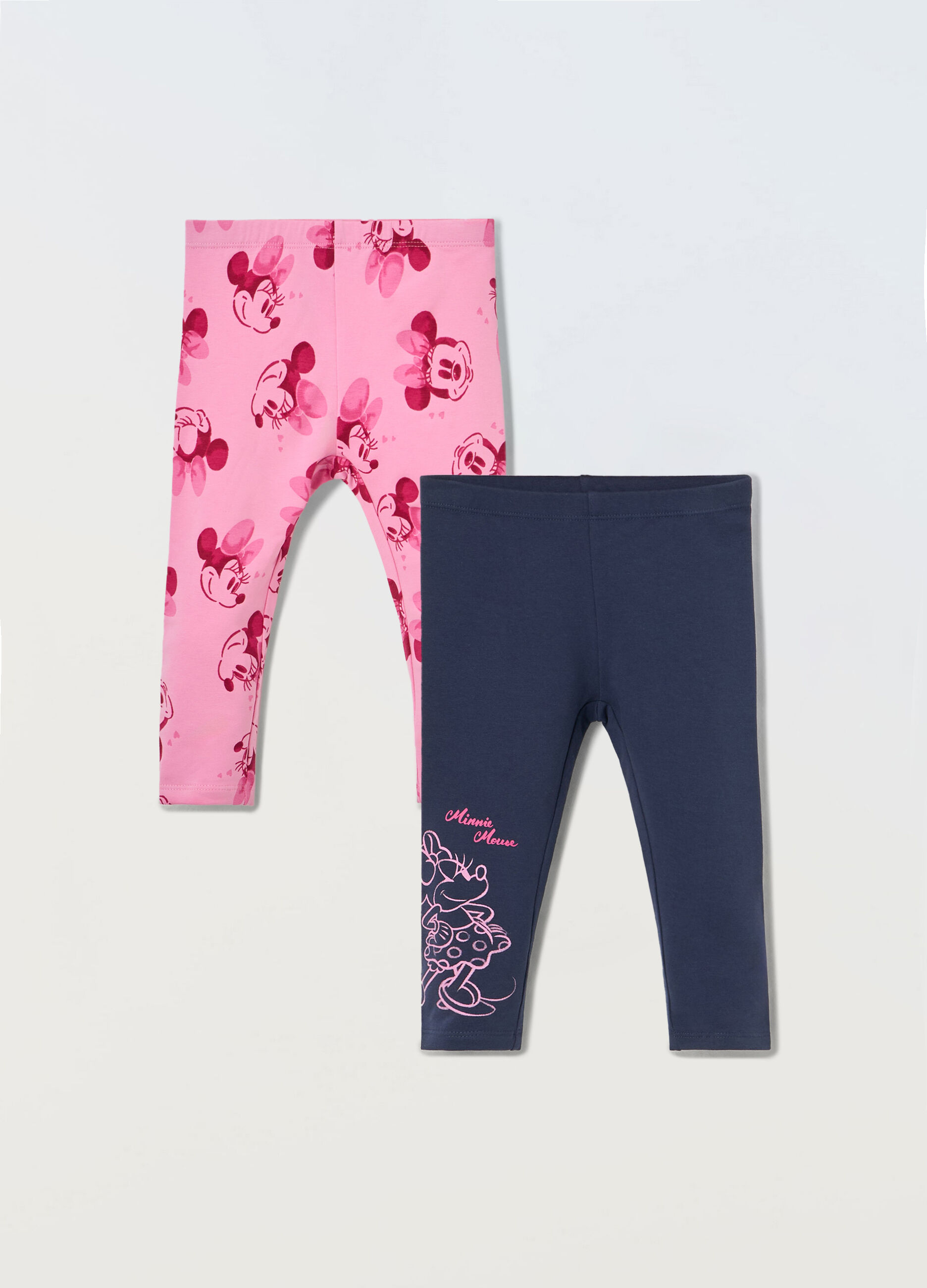 Pack 2 leggings in cotone stretch neonata_0