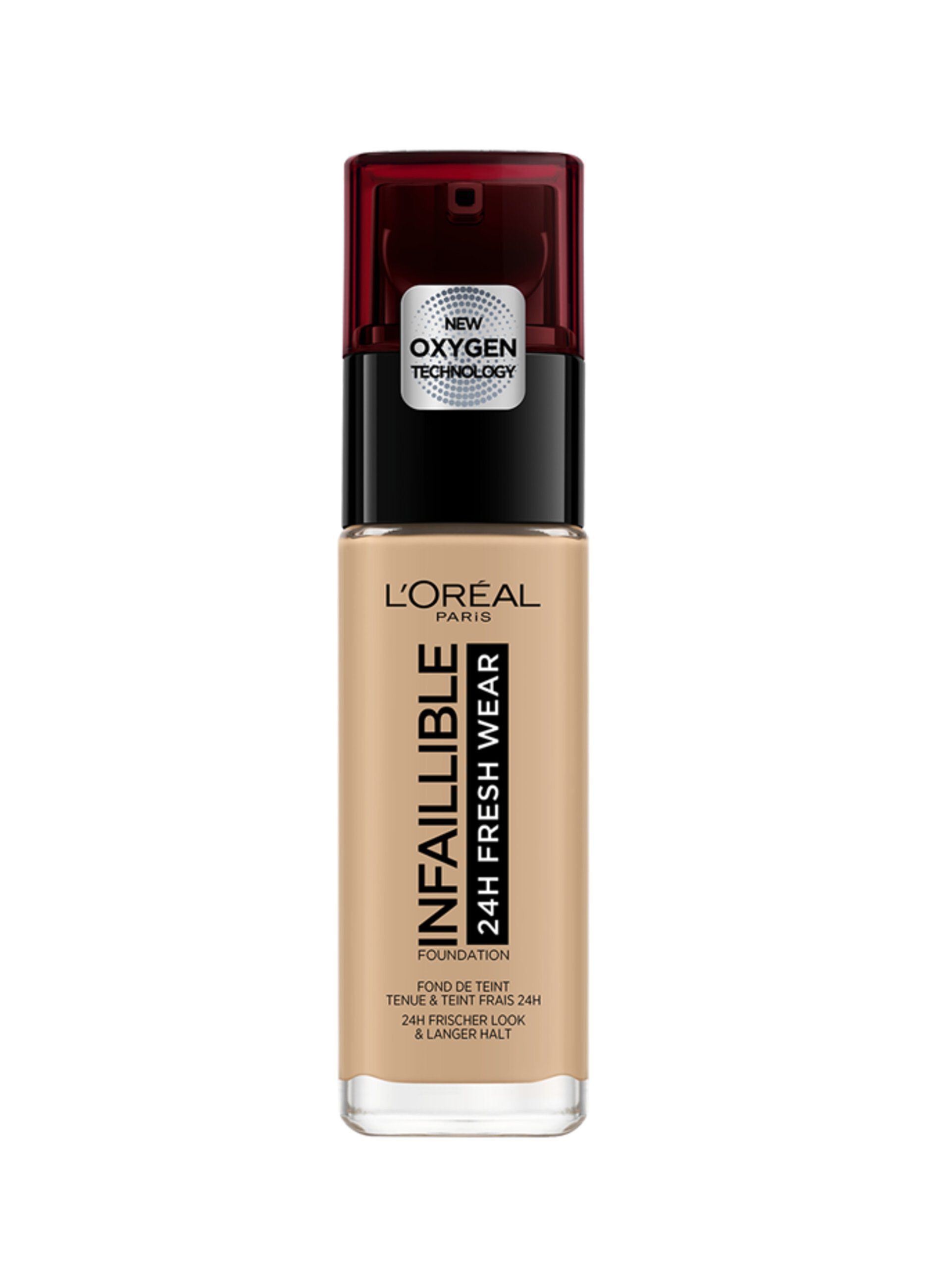 L'Oréal Paris Fondotinta Liquido Infaillible 32H, Coprente a Lunga Tenuta 32H, Formula Waterproof Idratante, 140 Beige Doré, 30ml._0