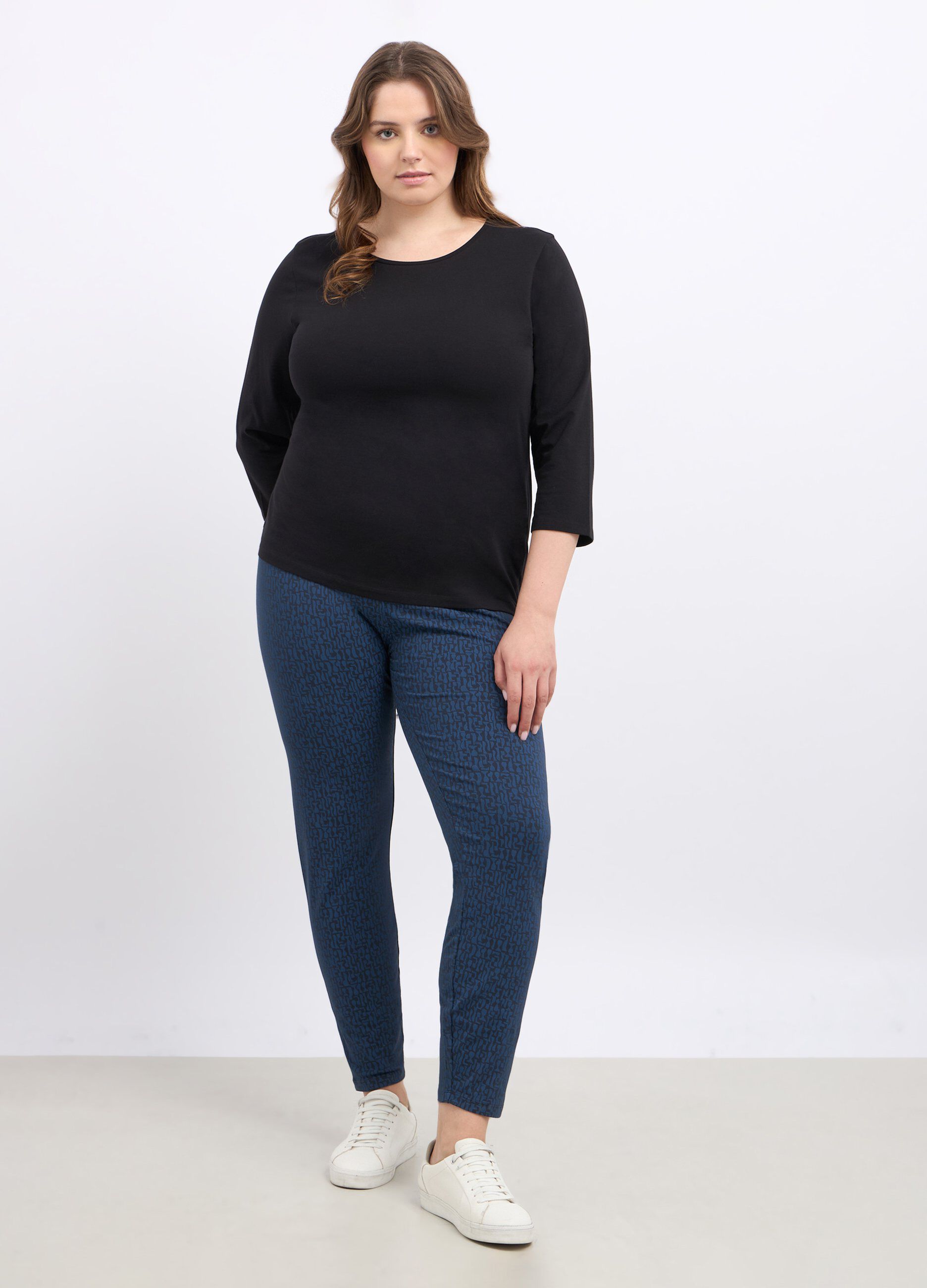 Leggings fitness in cotone stretch donna curvy_0