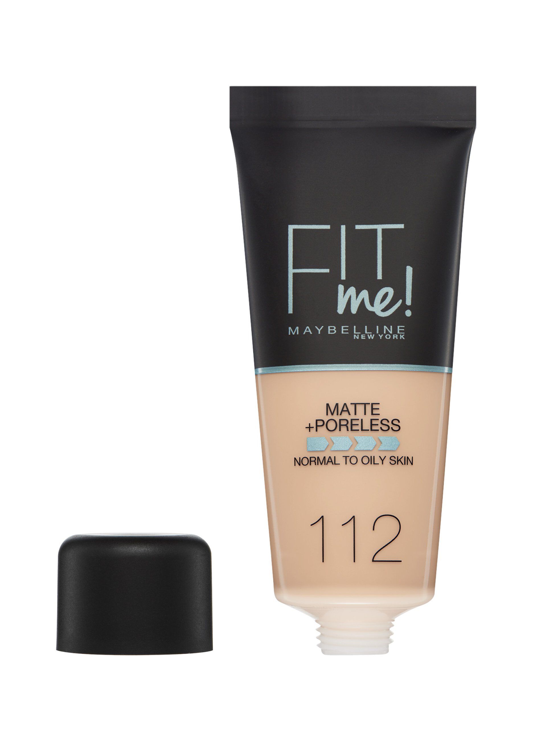 Maybelline New York Fondotinta Fit Me Matte&Poreless, Finish Opacizzante e Fissante, Tonalità: 112 Soft Beige._1