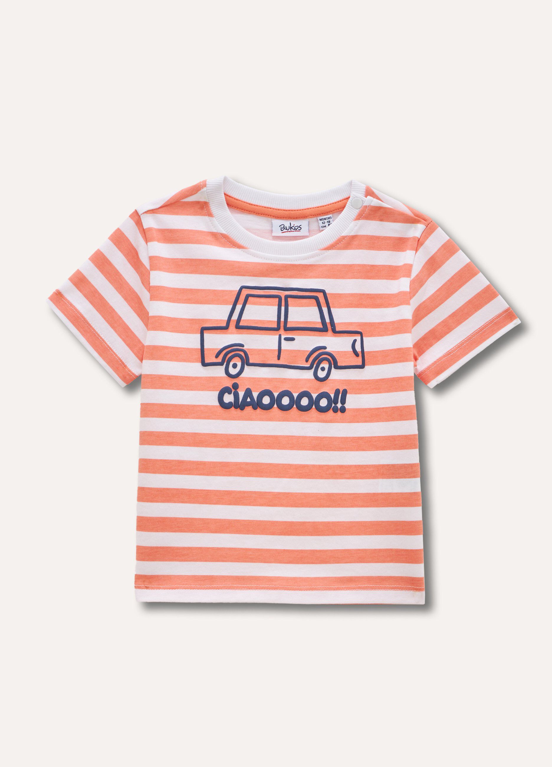 T-shirt in puro cotone con applicazione cornelly neonato_0