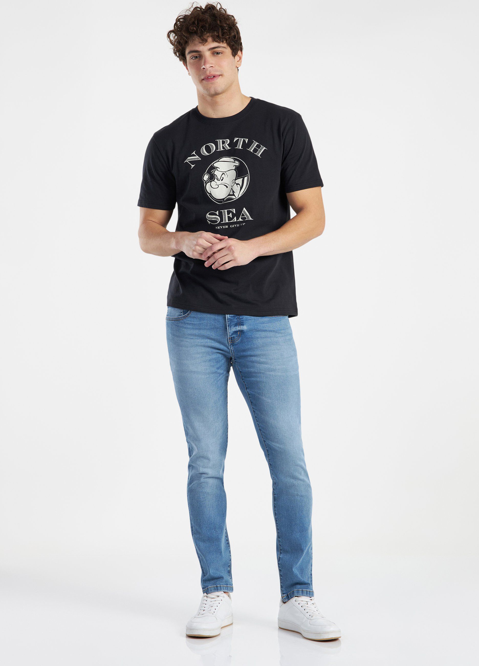 Jeans skinny fit stone washed uomo_0
