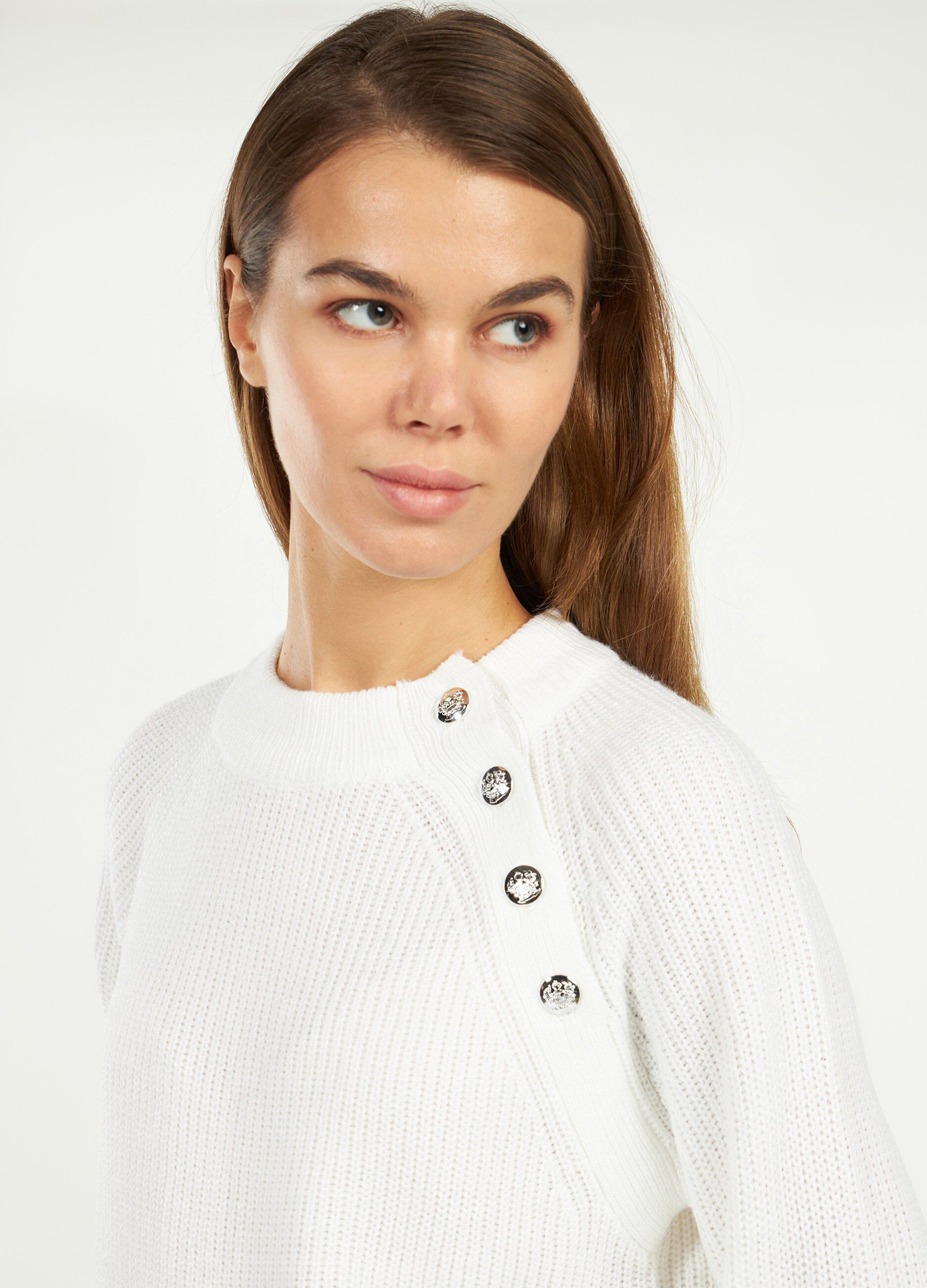 Maglione tricot con bottoni donna_1