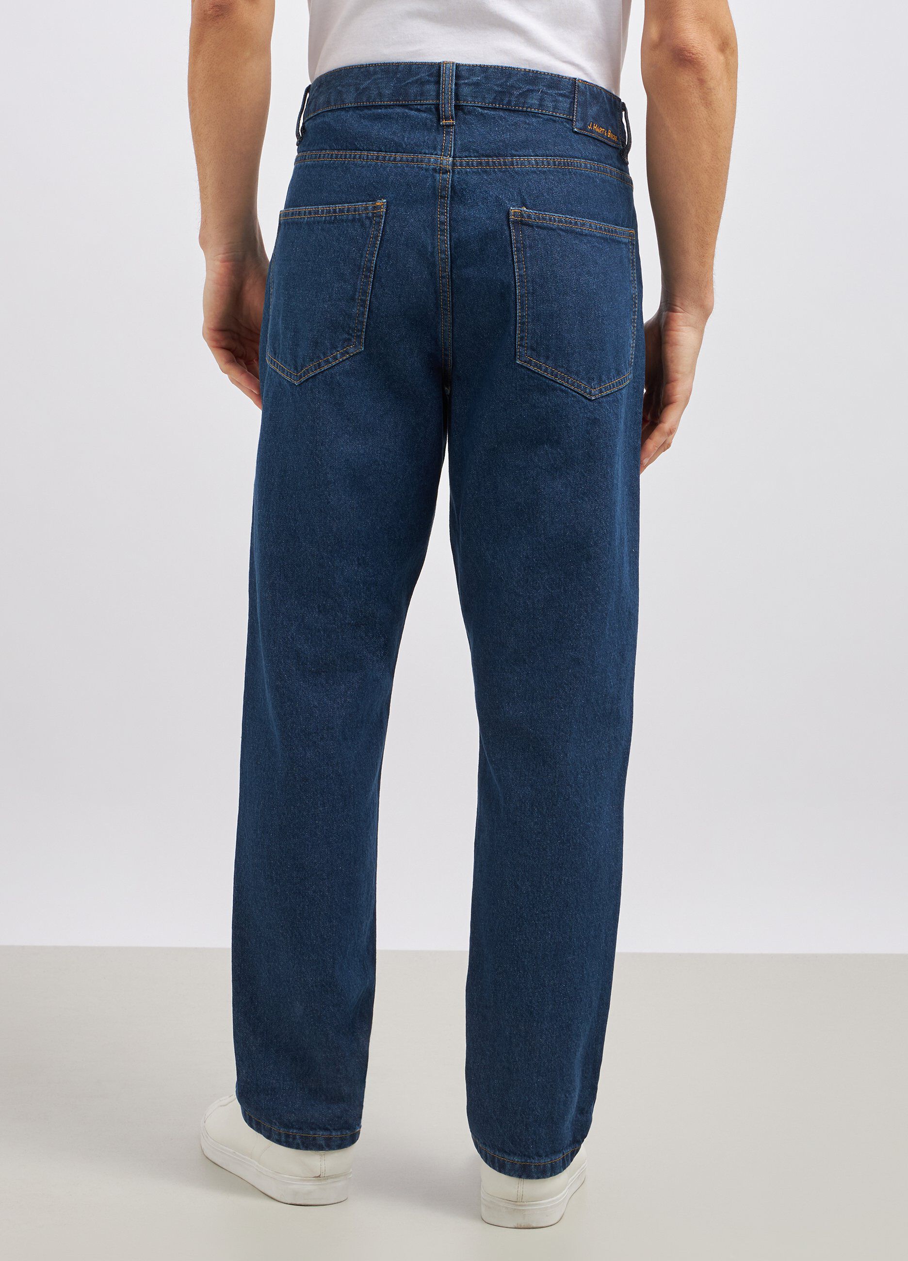 Jeans straight in puro cotone uomo_2