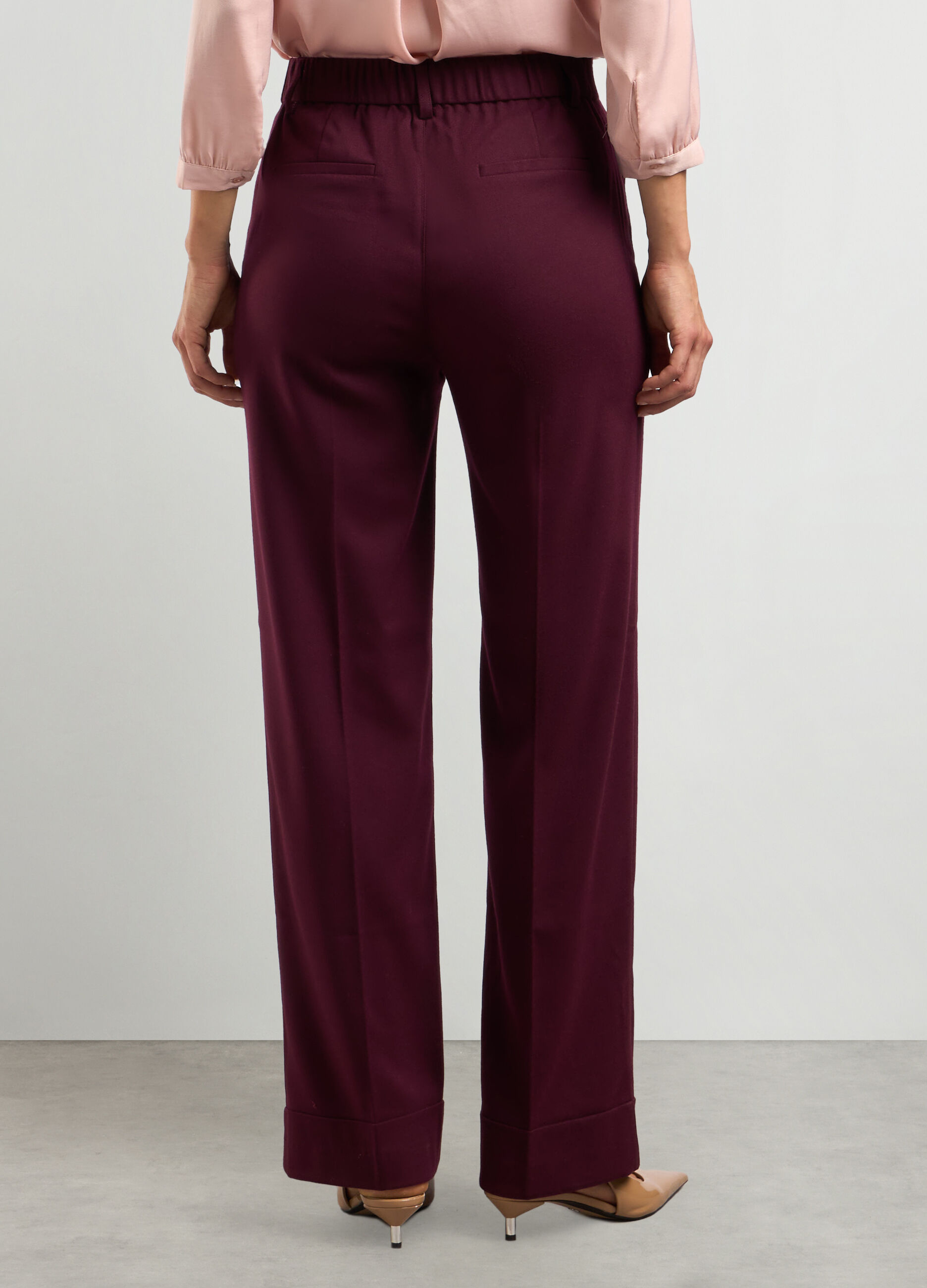 Pantaloni in misto viscosa stretch donna_1