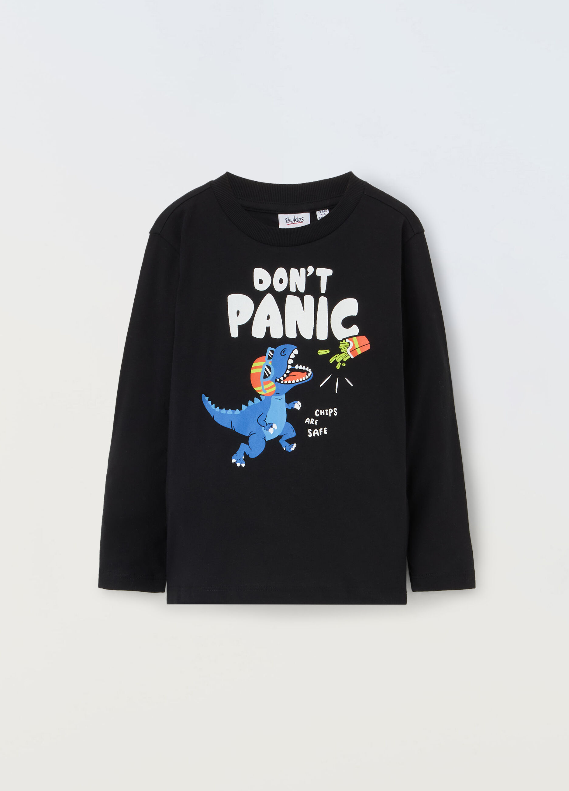 T-shirt in puro cotone a maniche lunghe bambino_0