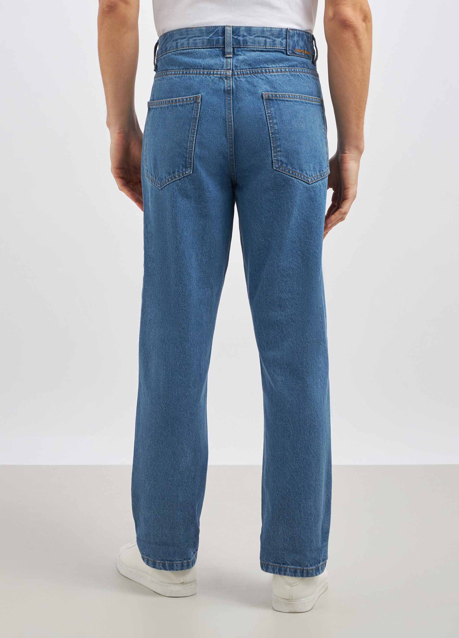 Jeans straight in puro cotone uomo_2