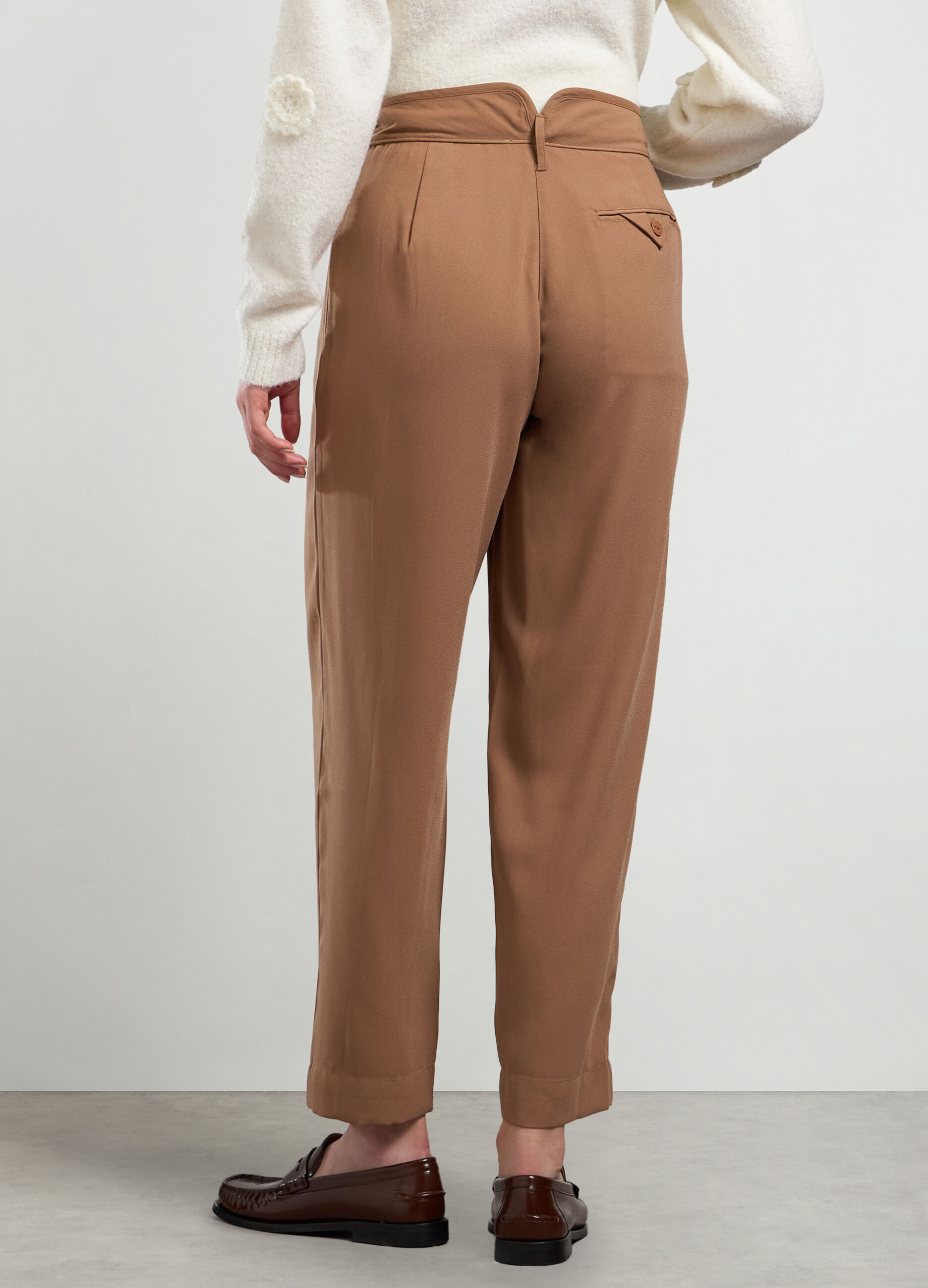 Pantaloni crepe donna_1