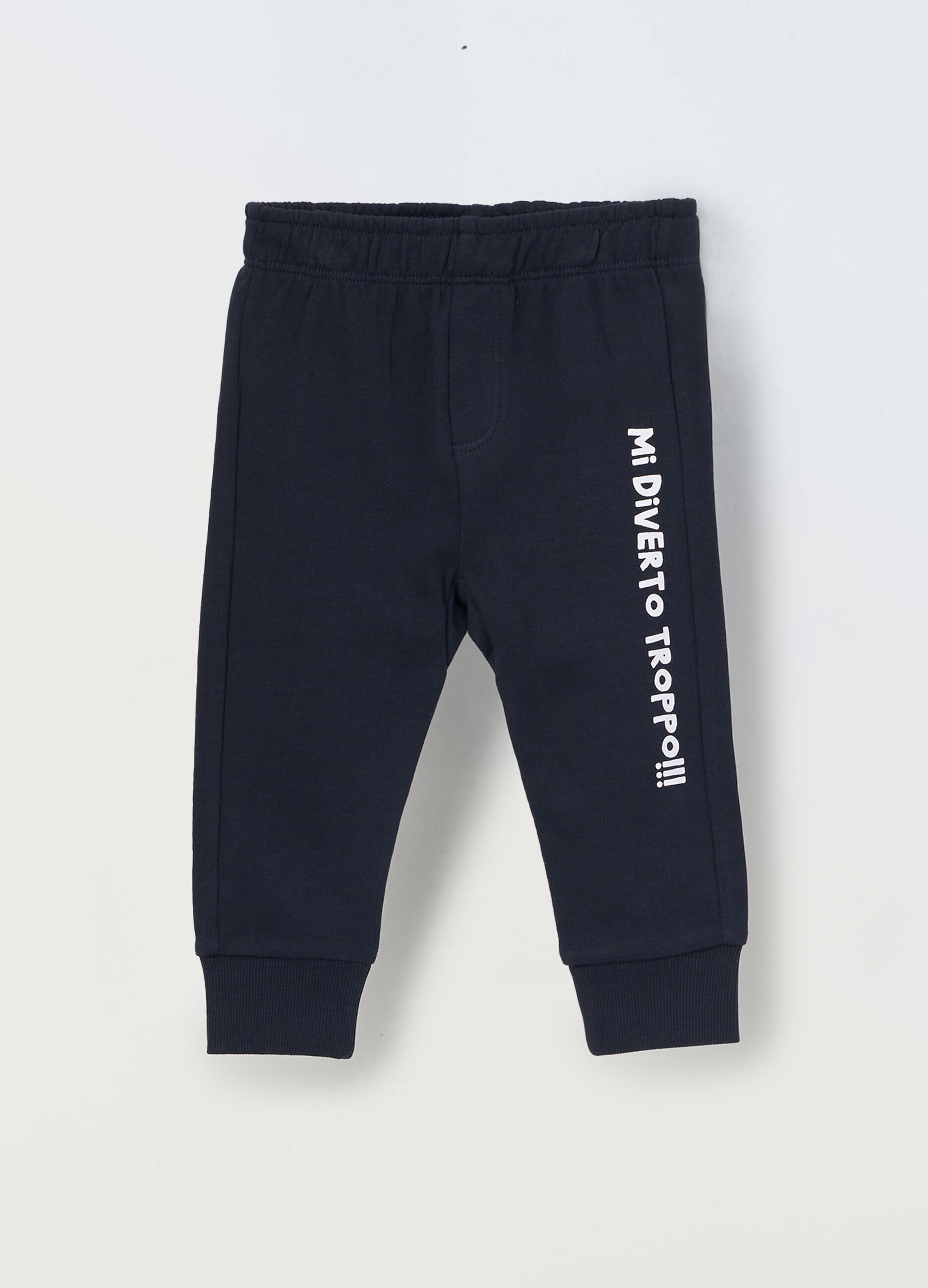 Joggers in french terry di puro cotone neonato_0