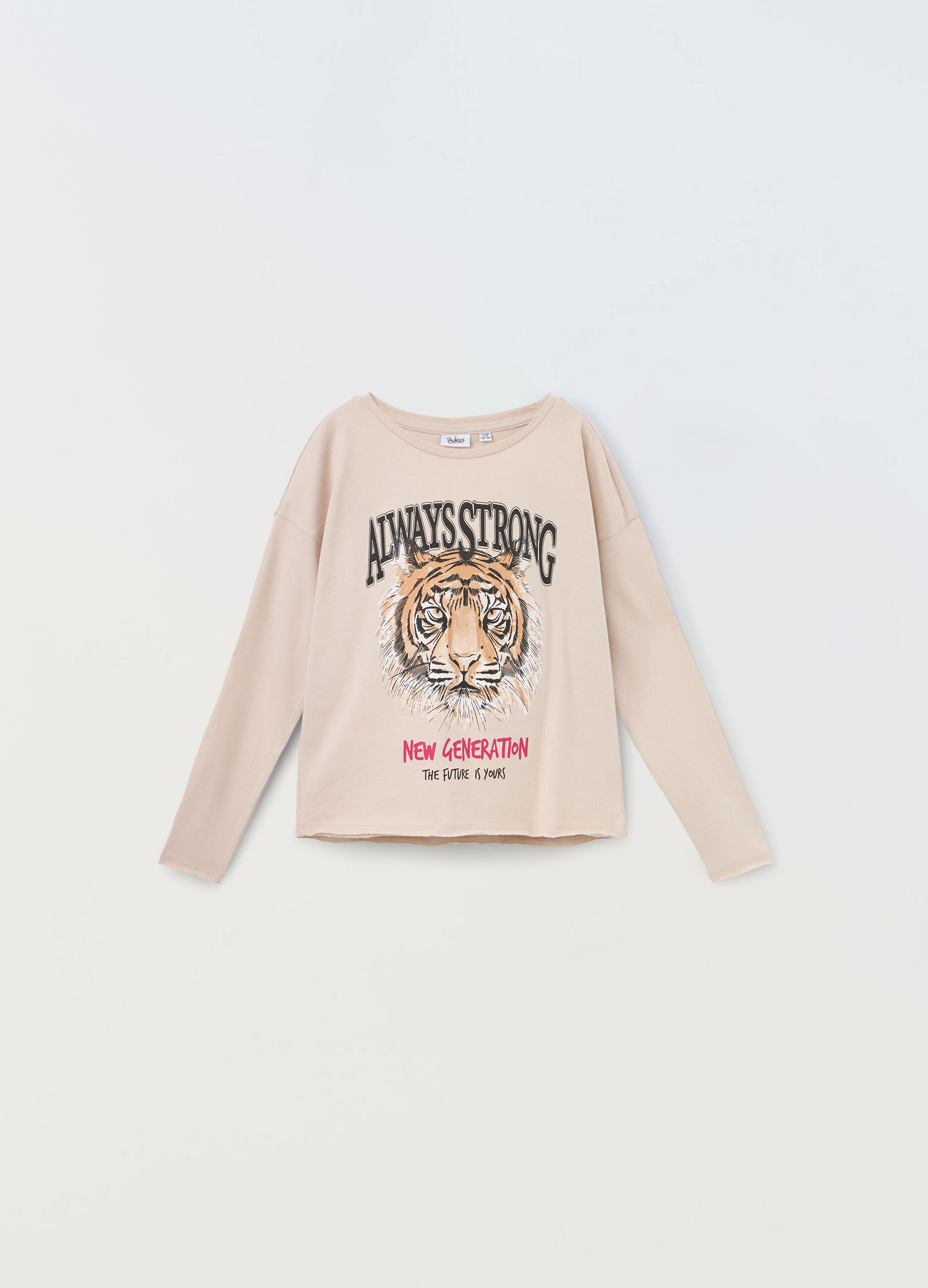 T-shirt in jersey di puro cotone ragazza_0