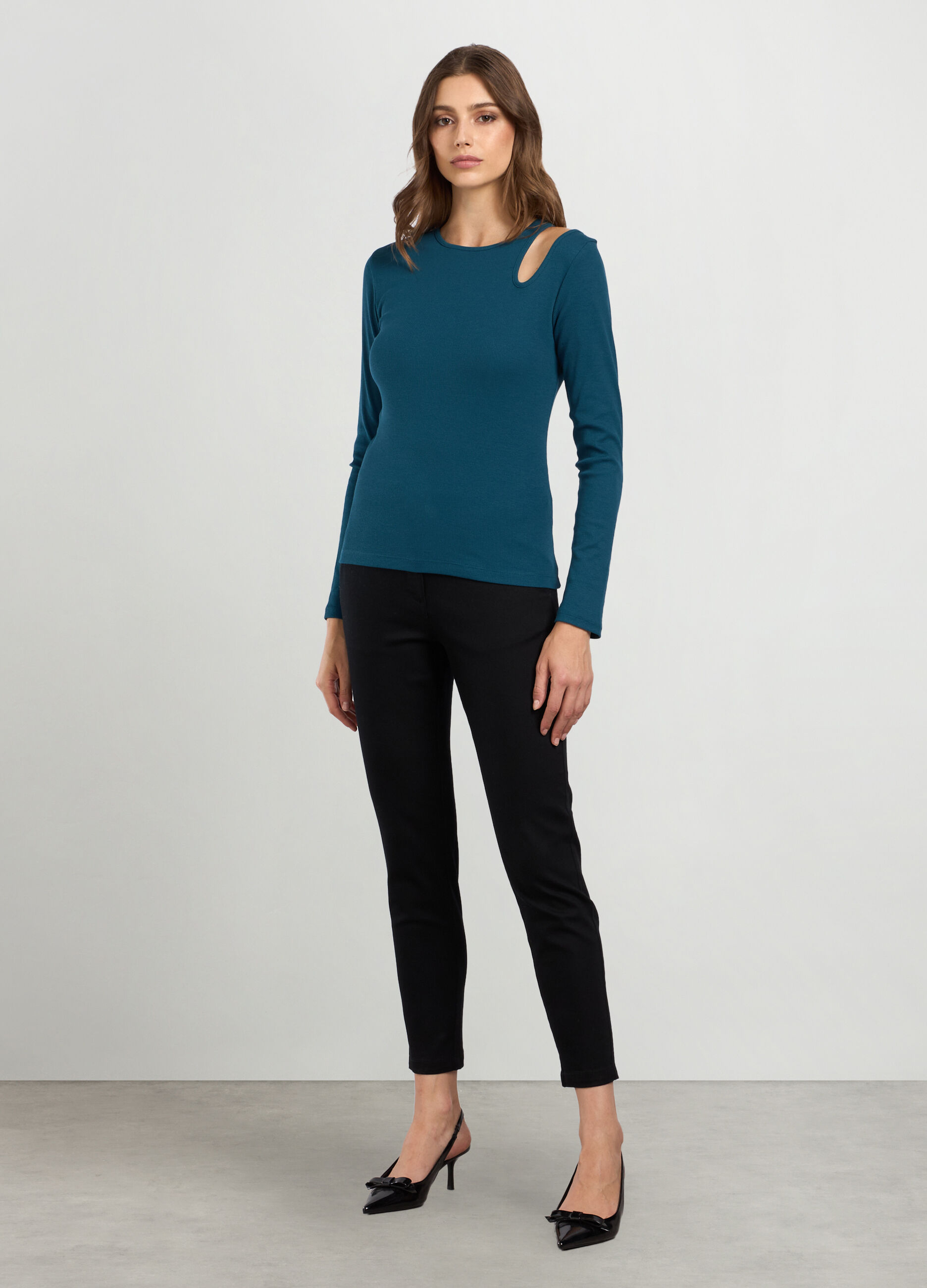 Treggings in misto cotone stretch donna