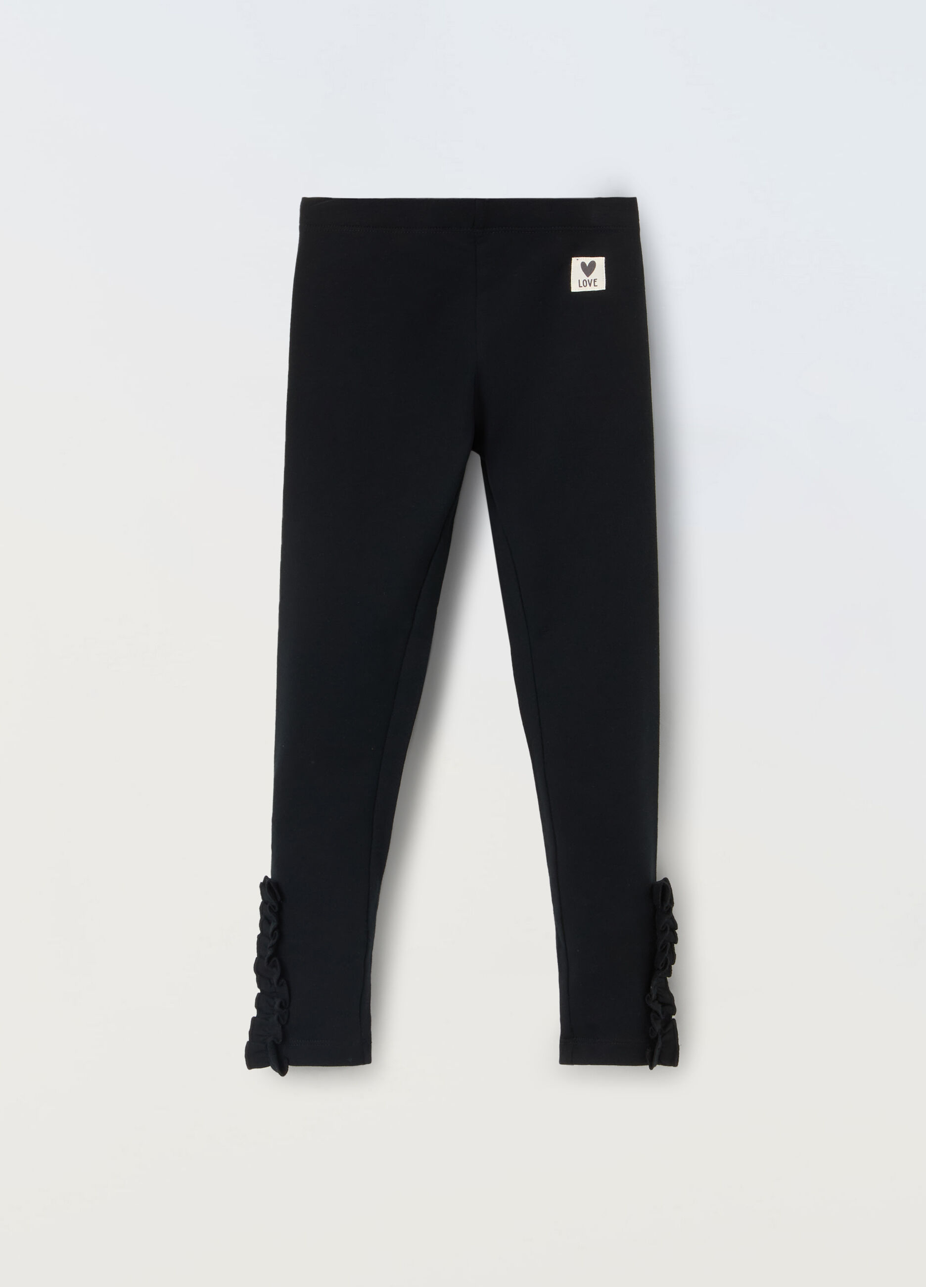 Leggings in cotone stretch bambina_0