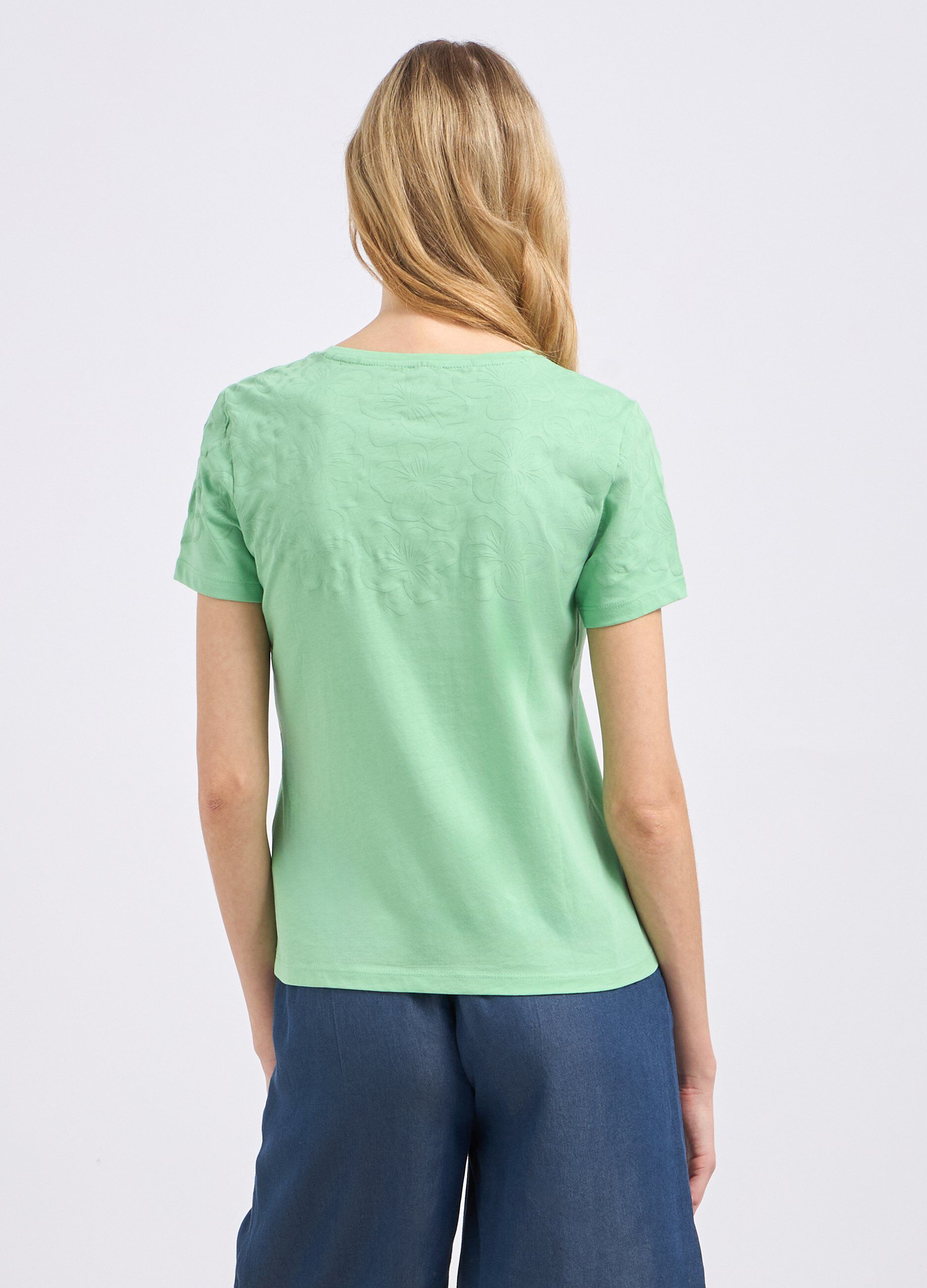 T-shirt in puro cotone con stampa donna_1