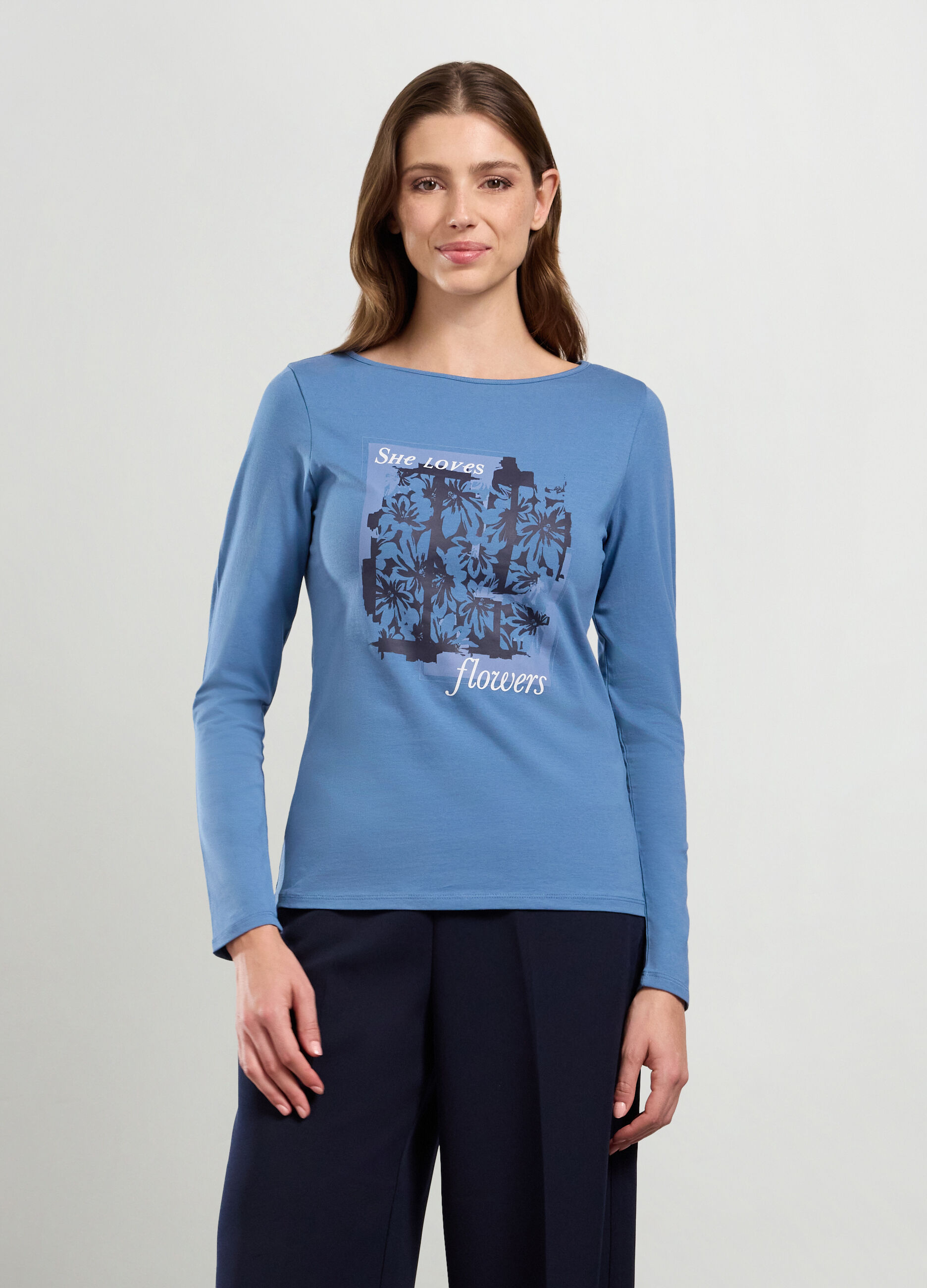 T-shirt in cotone stretch donna