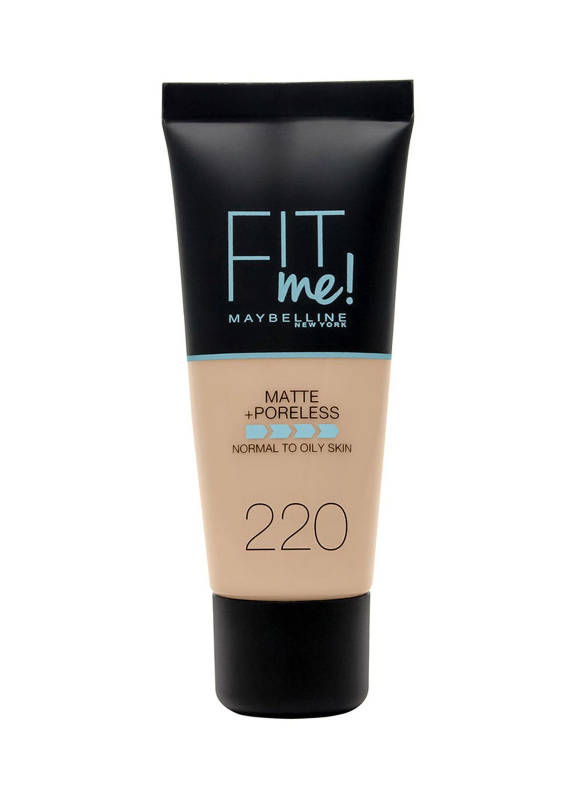 Maybelline New York Fondotinta Fit Me Matte&Poreless, Finish Opacizzante e Fissante, Tonalità: 220 Natural Beige._0