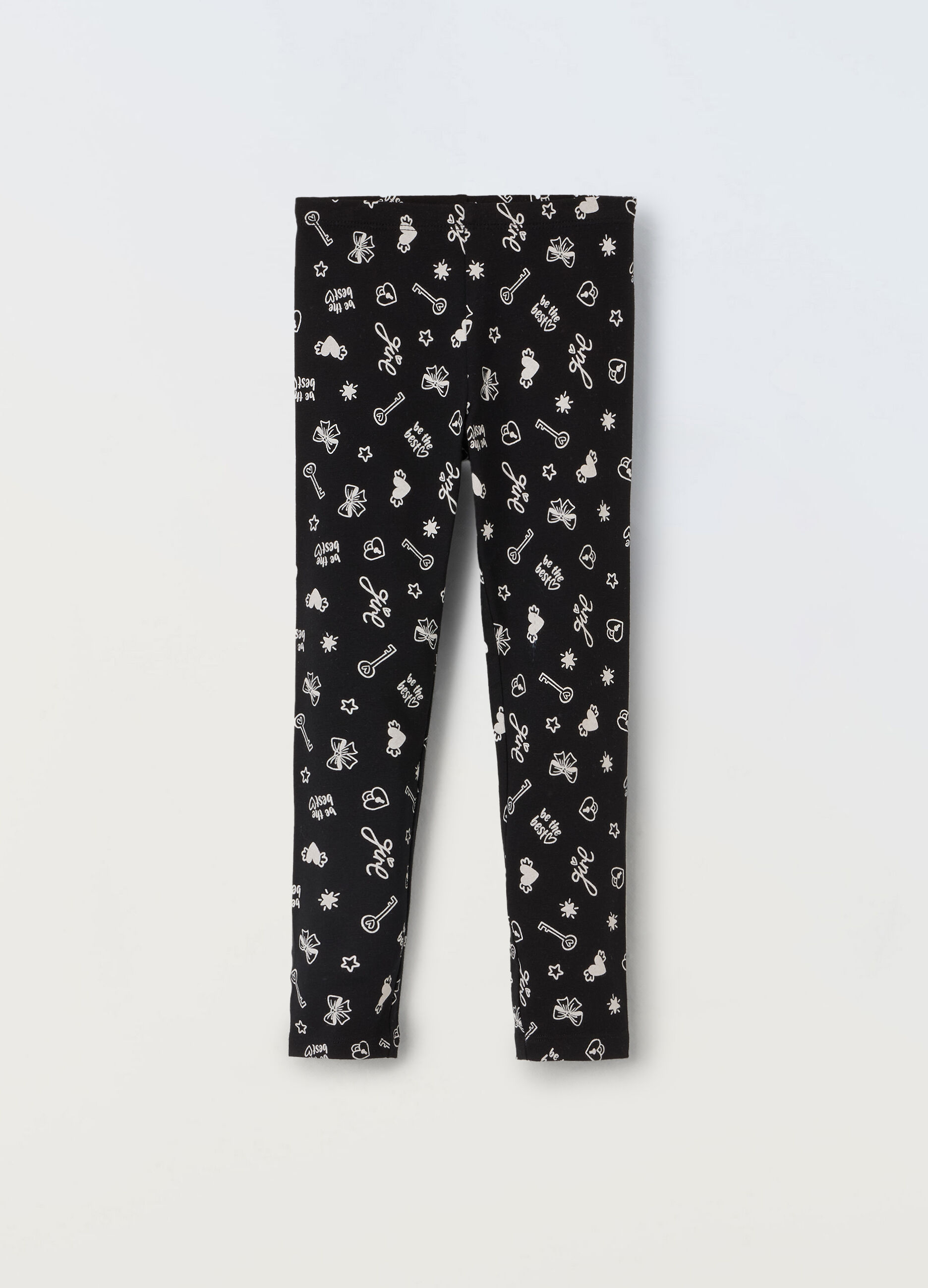 Leggings in cotone stretch bambina_0