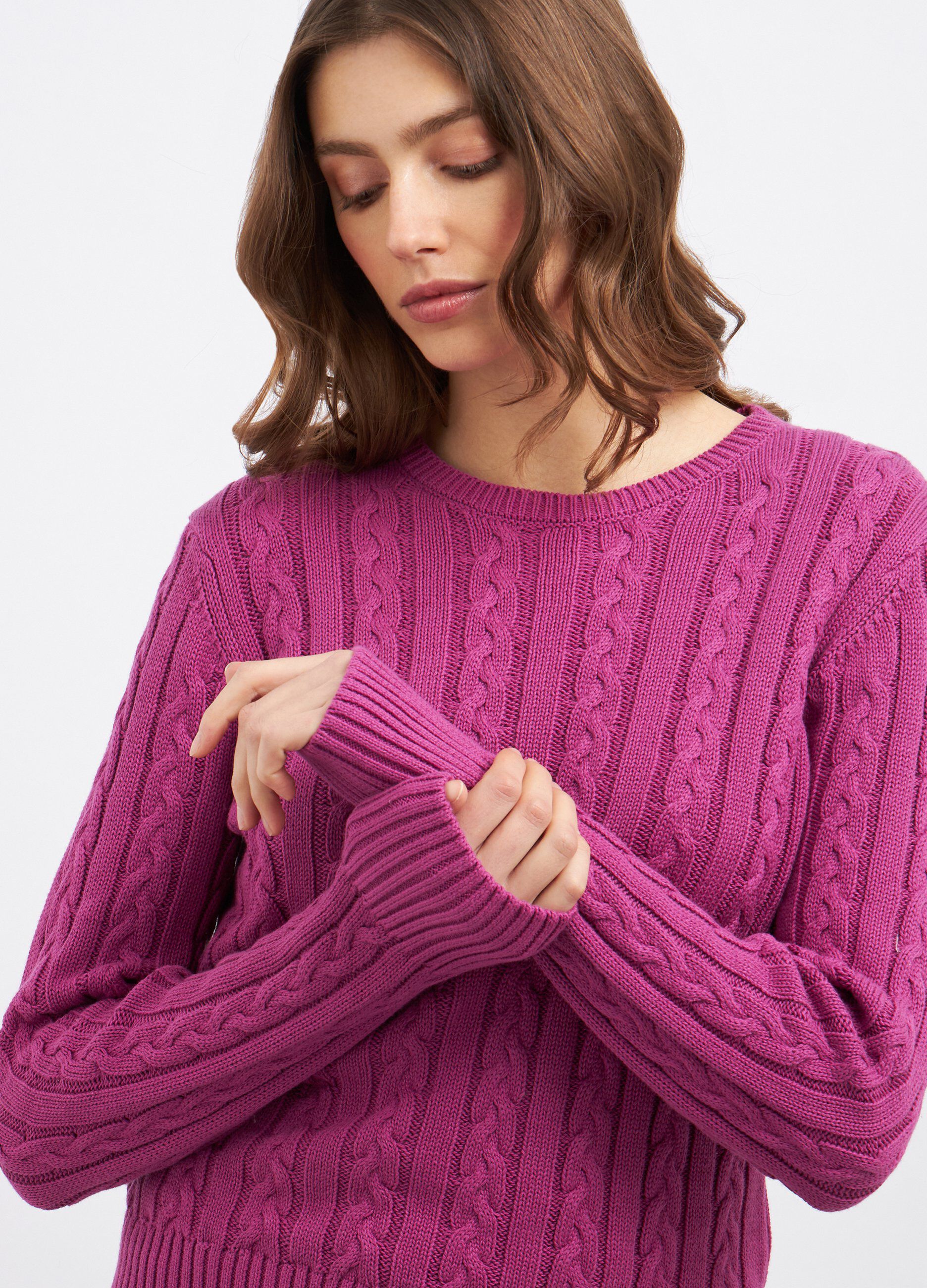 Pullover tricot in puro cotone donna_2